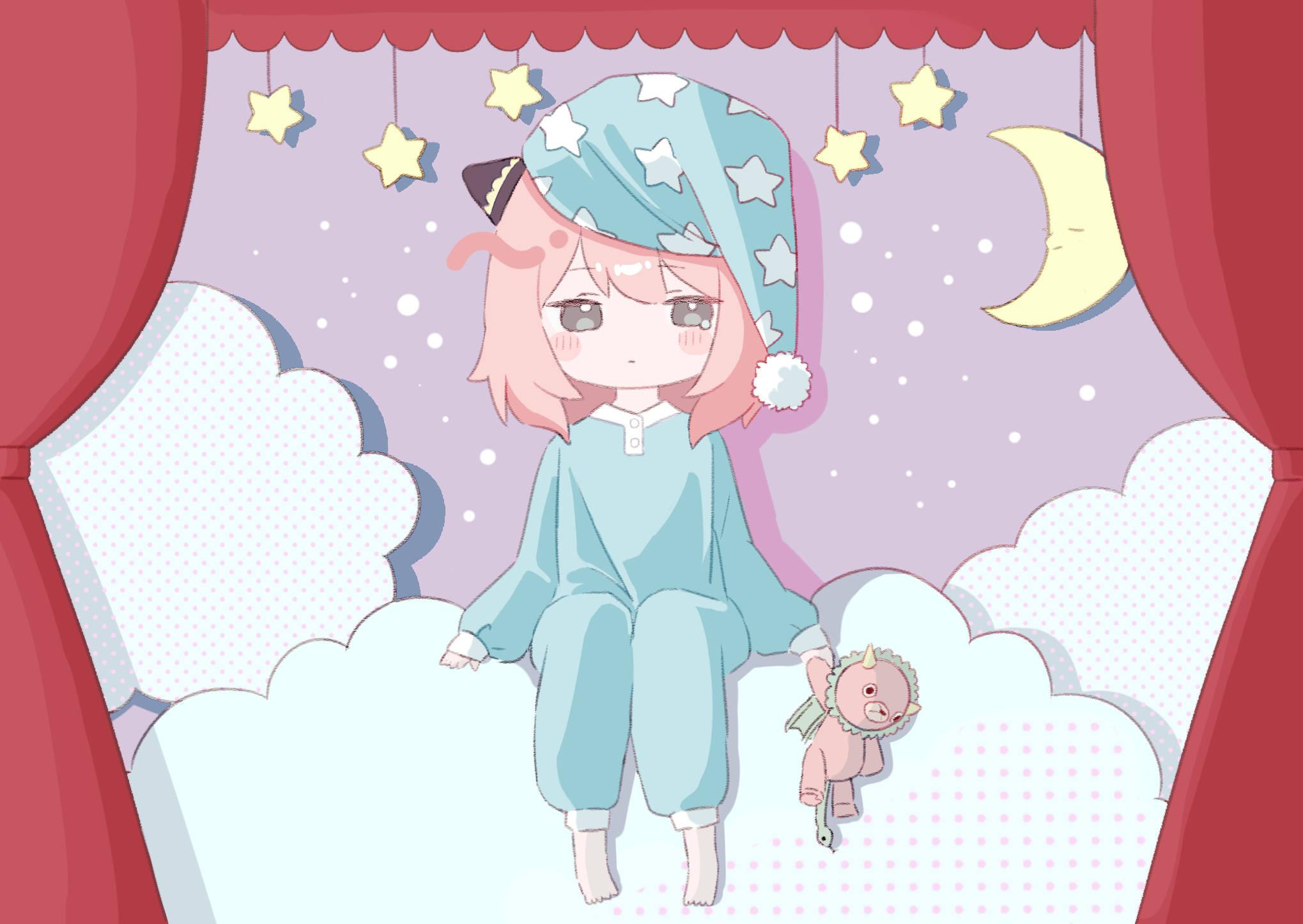 Sleepy Anya Forger In Pajamas — 2039x1447 wallpaper