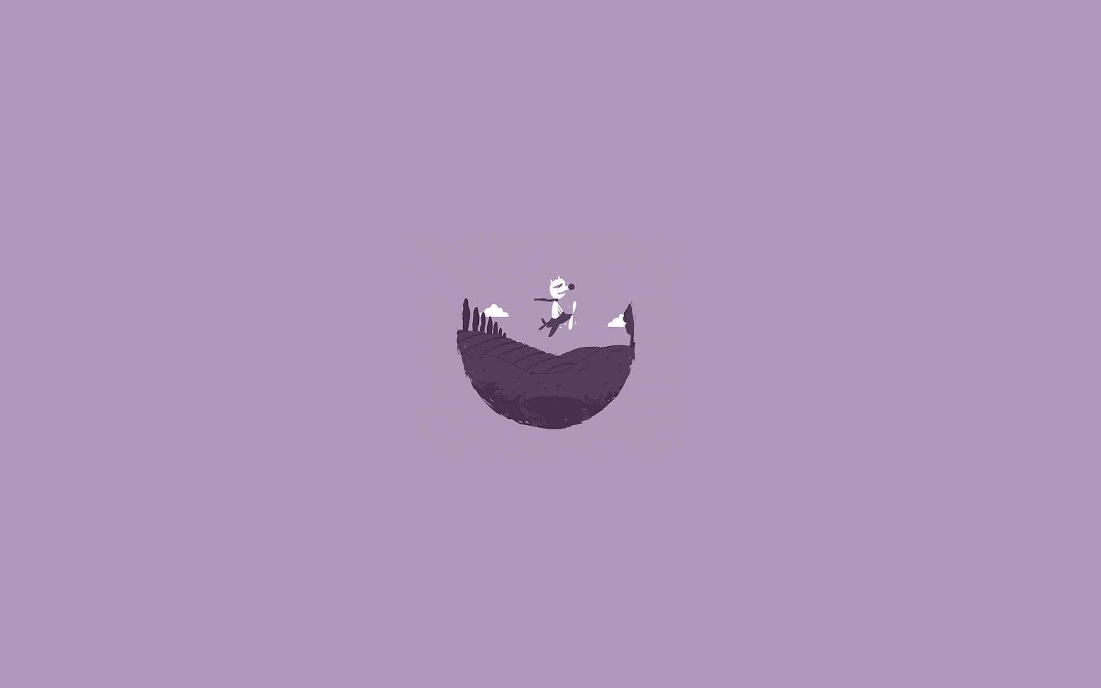 Small Fox With Wings Pastel Purple — 1600x1000 wallpaper