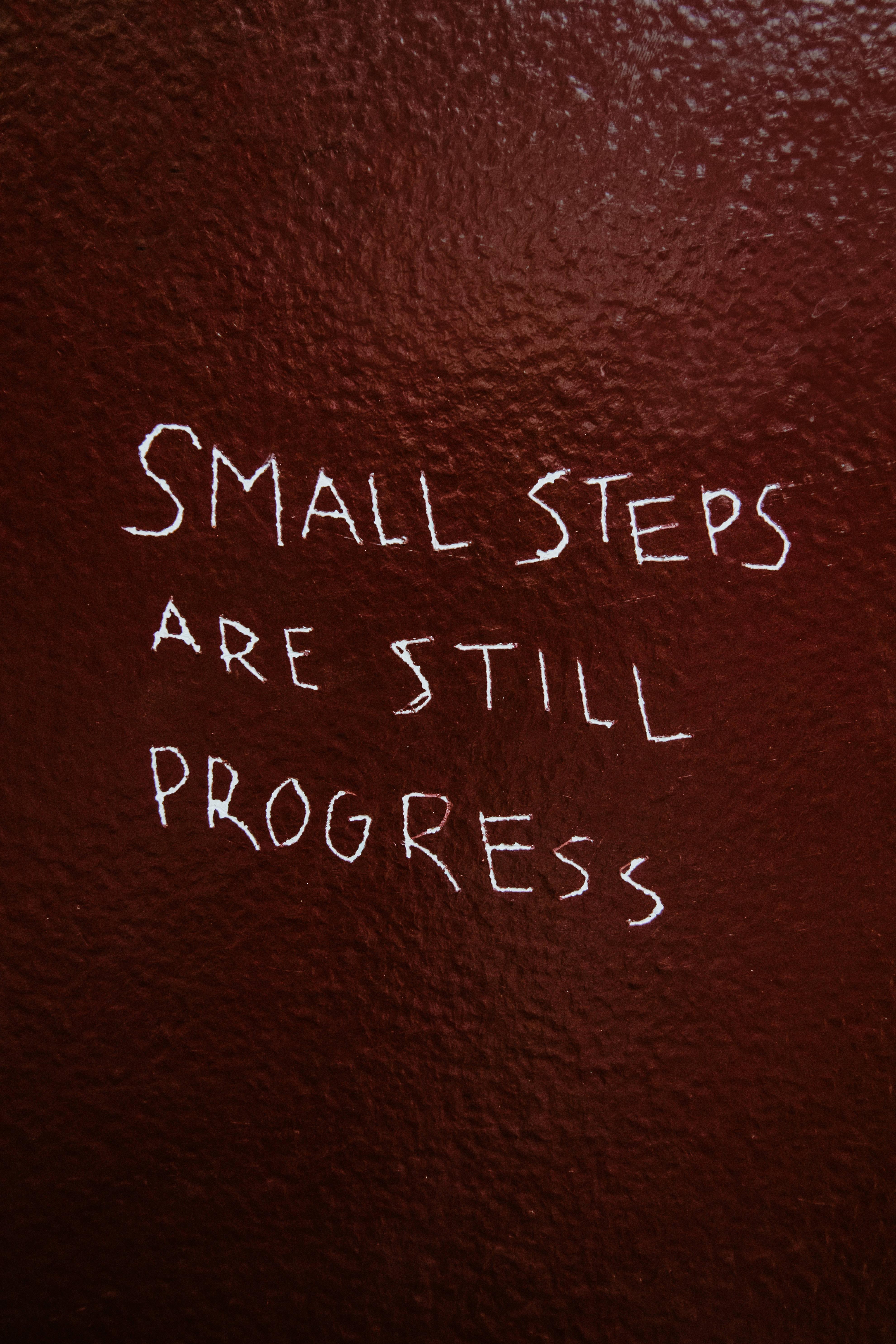Small Steps Are Progress Motivational Quote — 3961x5941 wallpaper