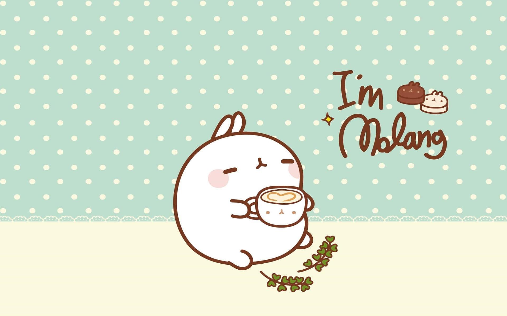 Smiling Big-Eyed Kawaii Character and Heart — 1920x1200 wallpaper