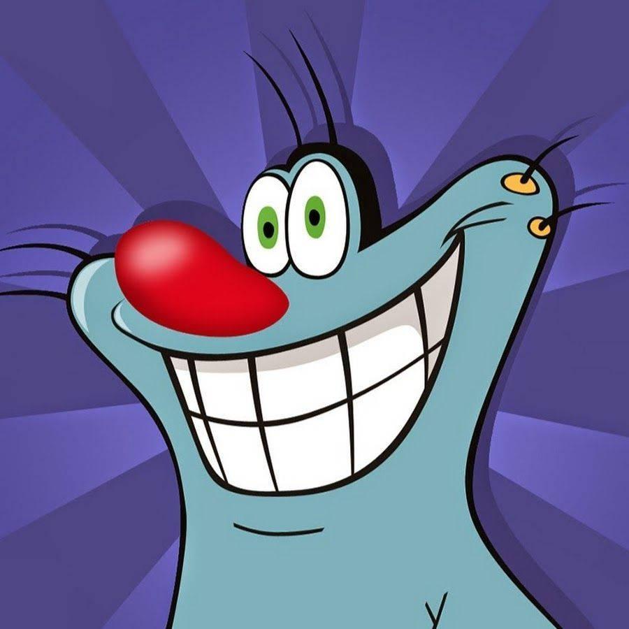 Smiling Close-Up Oggy And The Cockroaches — 900x900 wallpaper