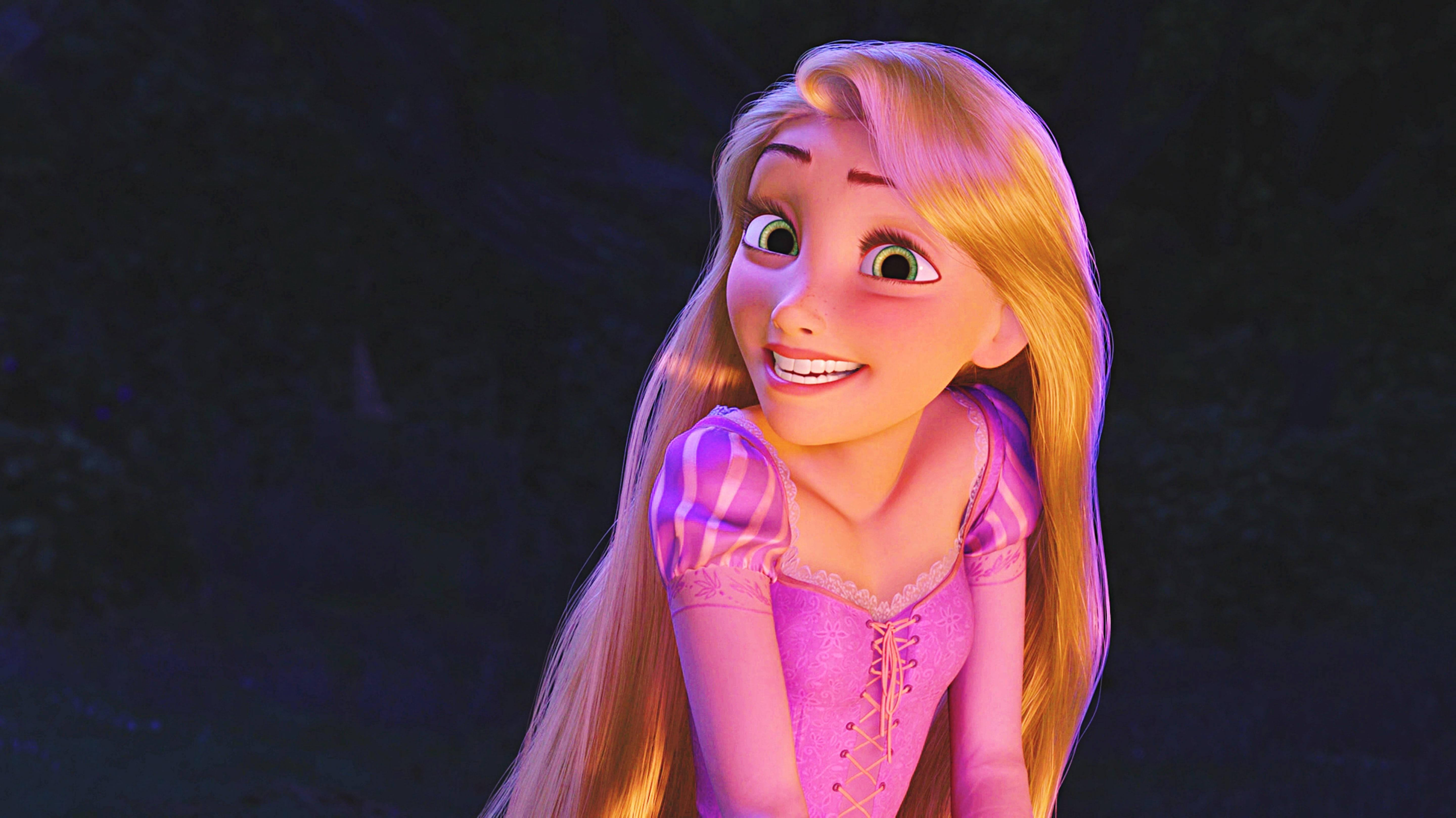 Smiling Disney Princess Rapunzel — 5760x3240 wallpaper