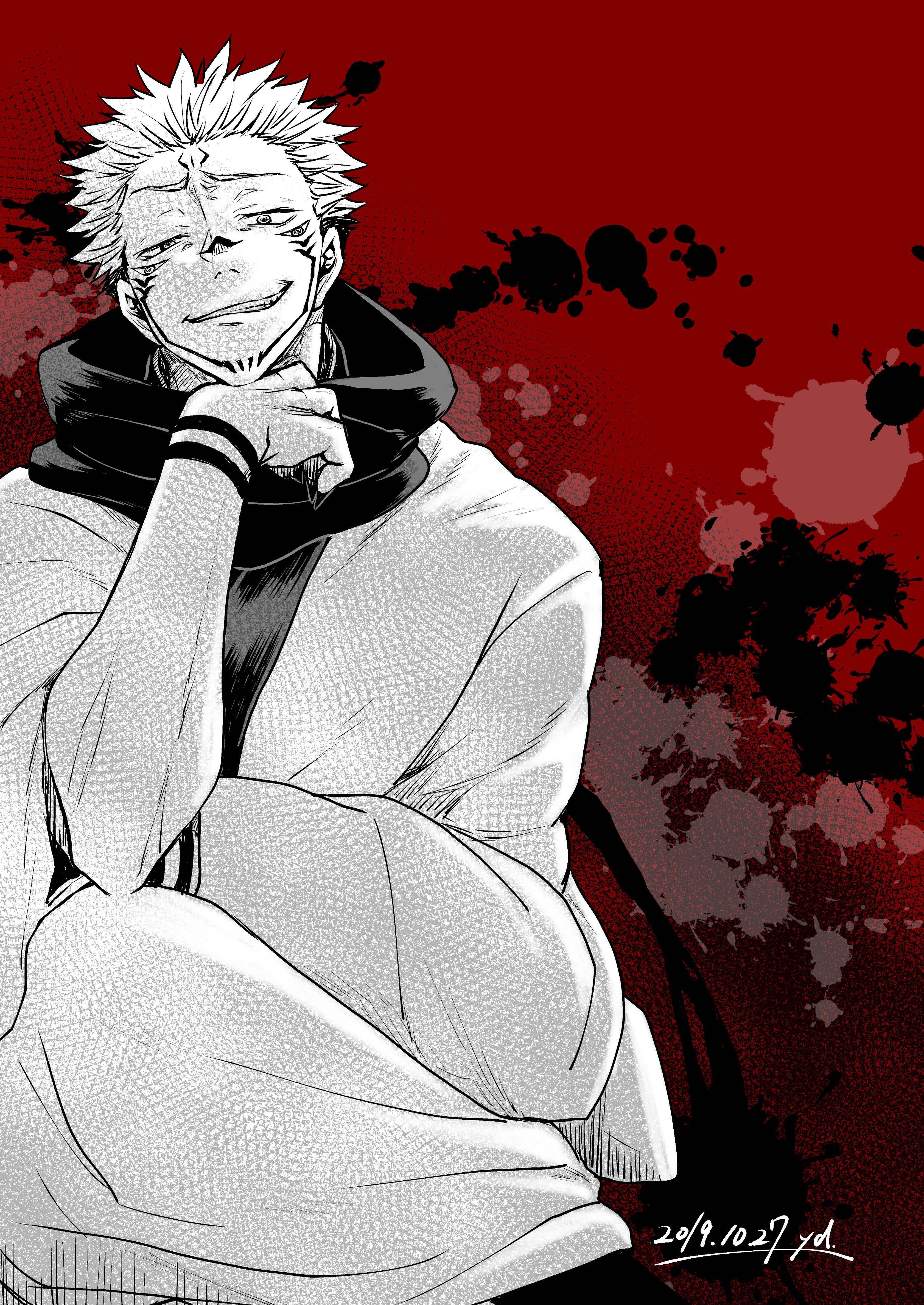 Smiling Sukuna from Jujutsu Kaisen — 3366x4753 wallpaper