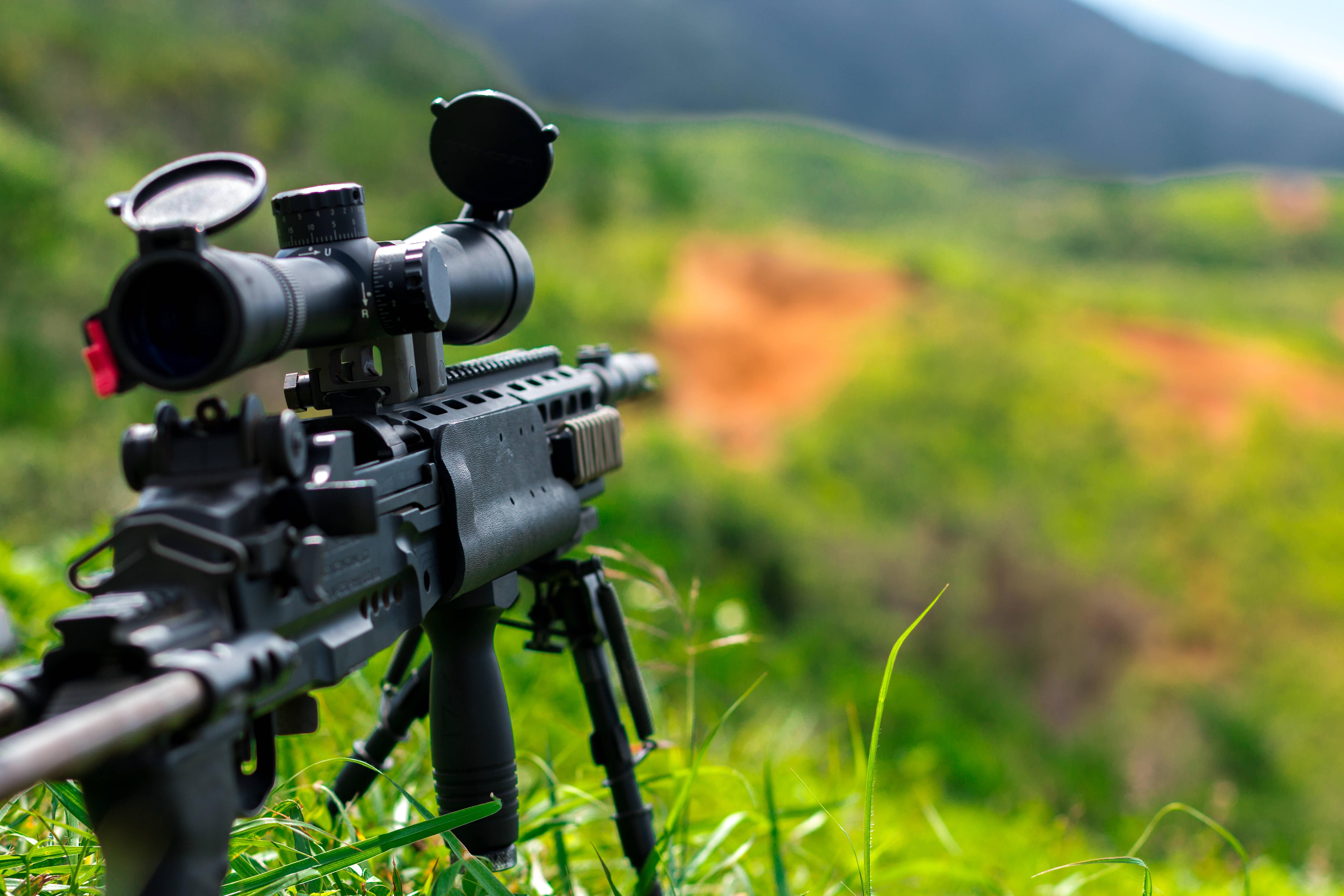 Sniper Gun On A Hill — 5472x3648 wallpaper