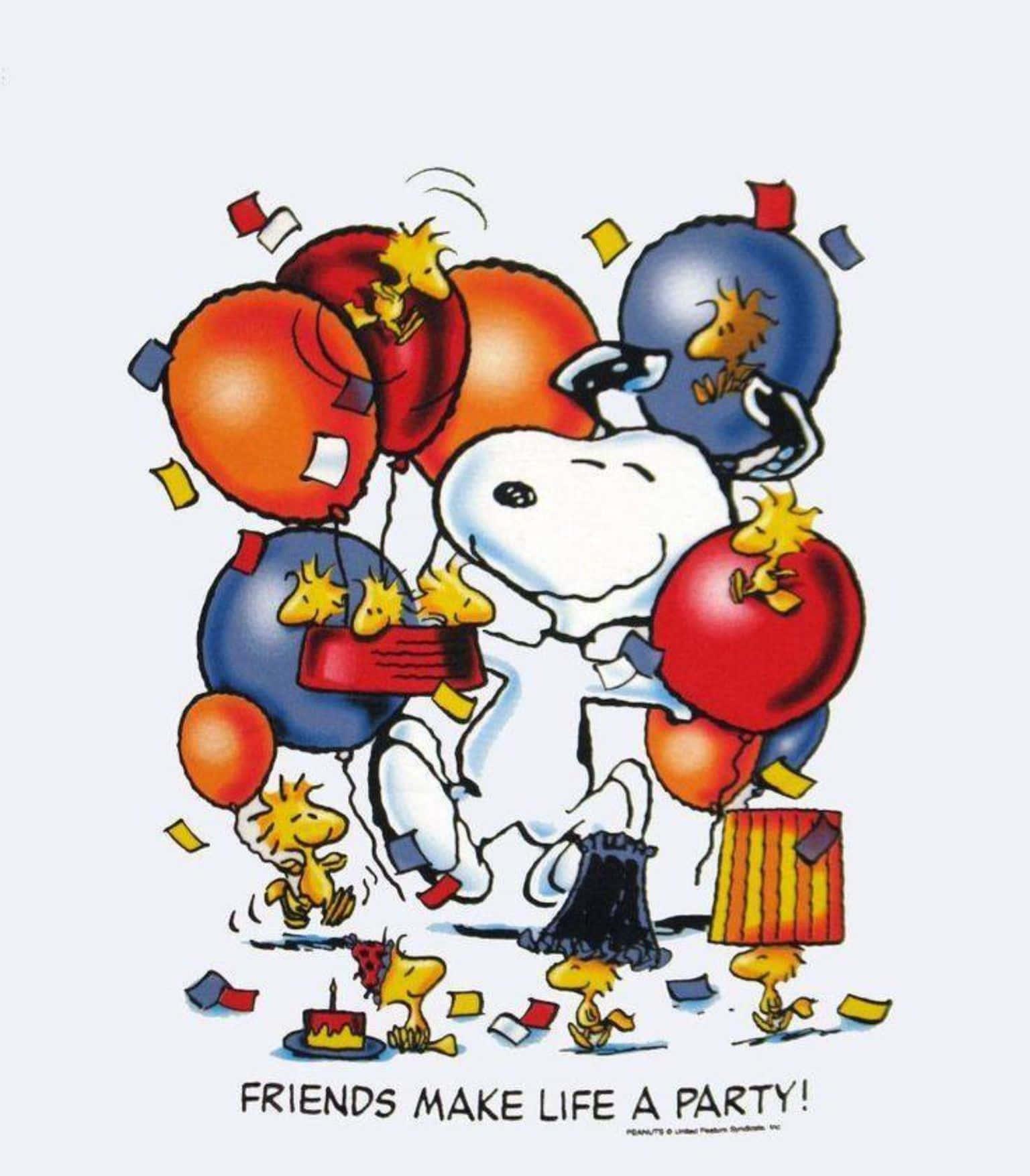 Snoopy and his Friends Enjoying the Beautiful Nature — 1536x1755 wallpaper