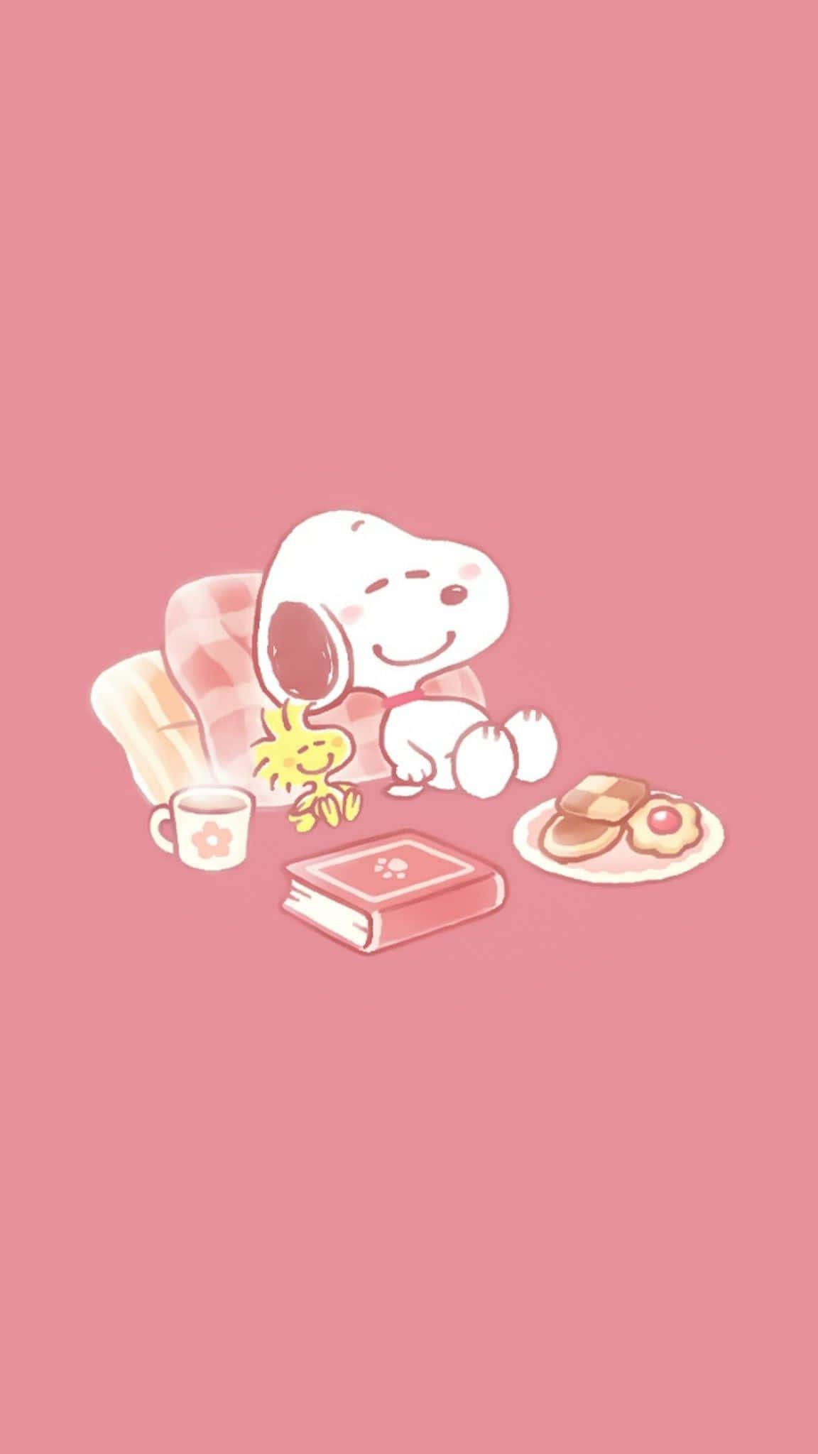 Snoopy enjoys a bright sunny day. — 1152x2048 wallpaper