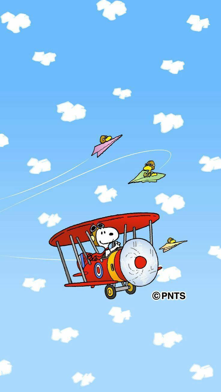 Snoopy Flying High — 736x1306 wallpaper
