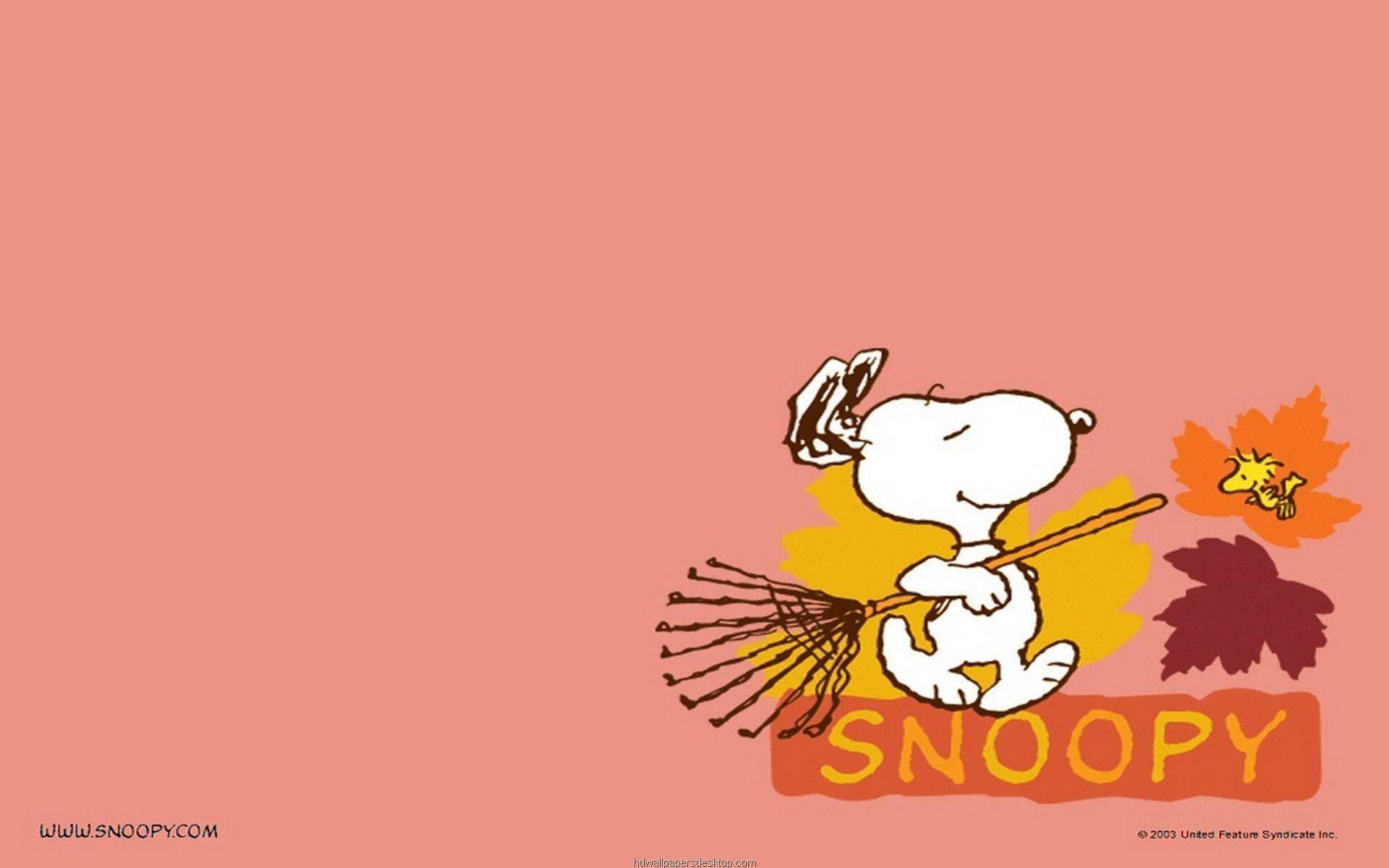 Snoopy Gives His Room Some Autumn Love — 1920x1200 wallpaper