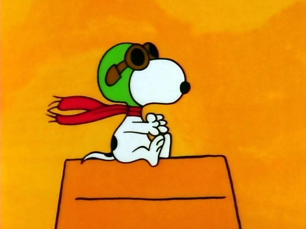 Snoopy Takes to the Skies — 1024x768 wallpaper