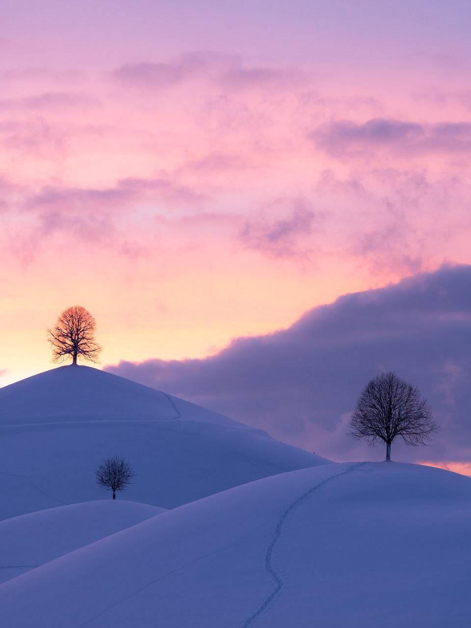 Snowy Mountains Beautiful Phone — 960x1280 wallpaper