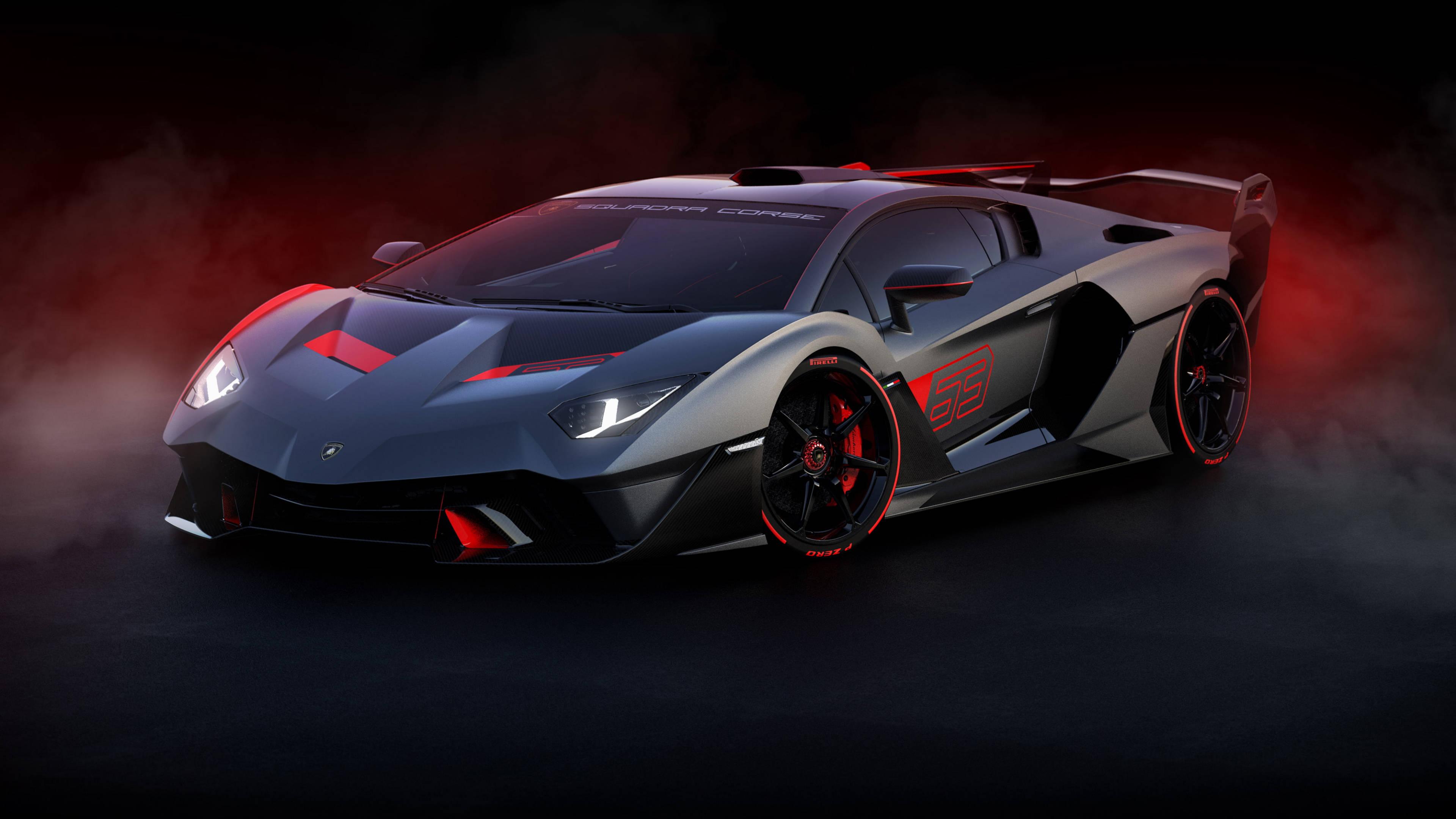 Soar the Road with the Sleek Black Lamborghini — 3840x2160 wallpaper