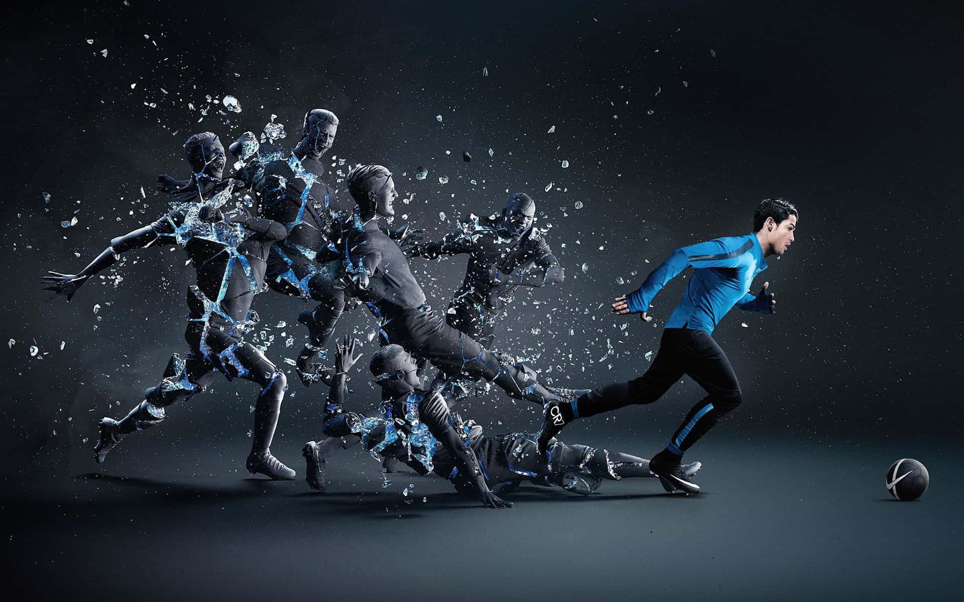 Soccer Star Cristiano Ronaldo in Action