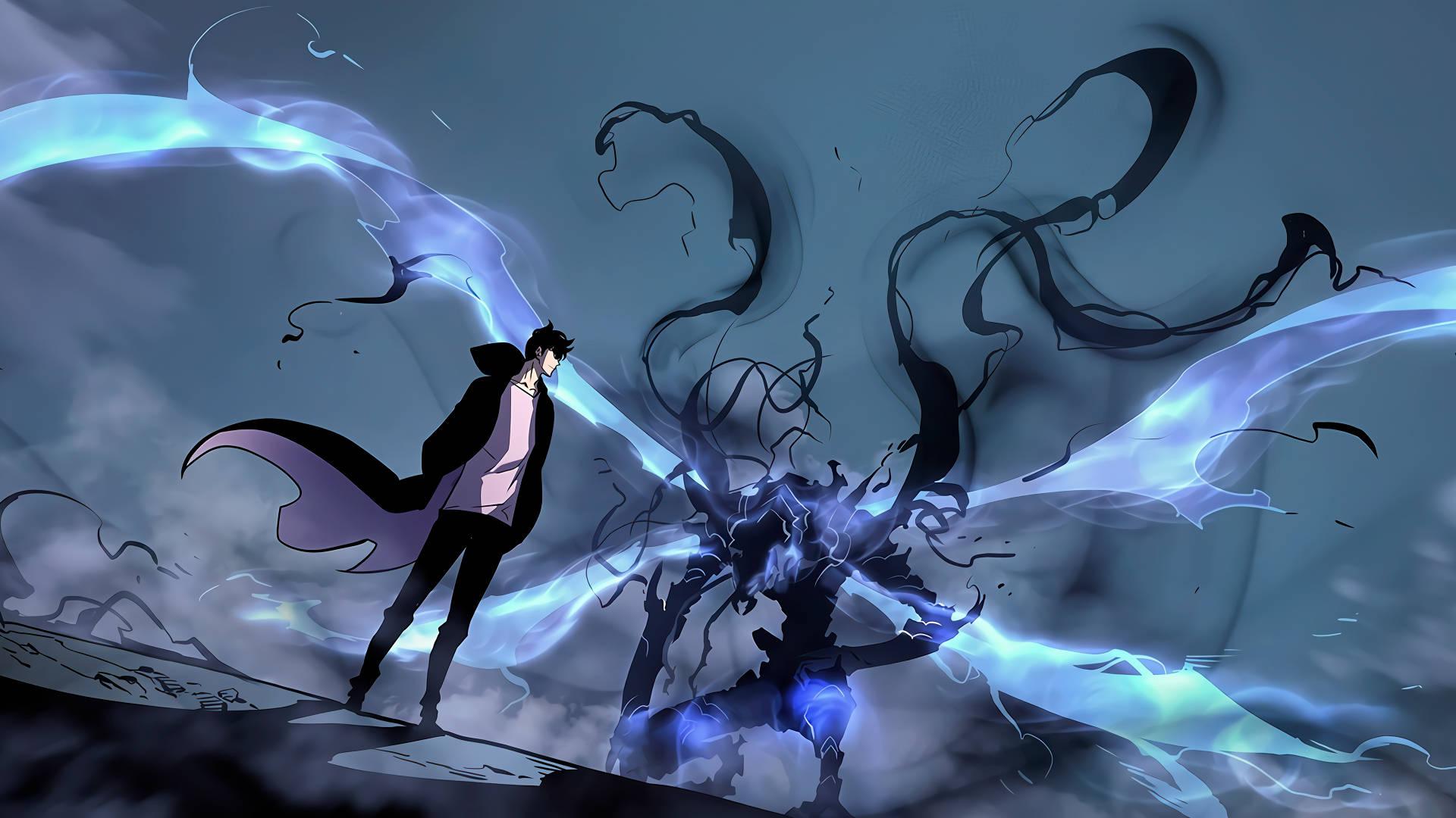 Solo Leveling Jin-Woo And Beru — 1920x1080 wallpaper