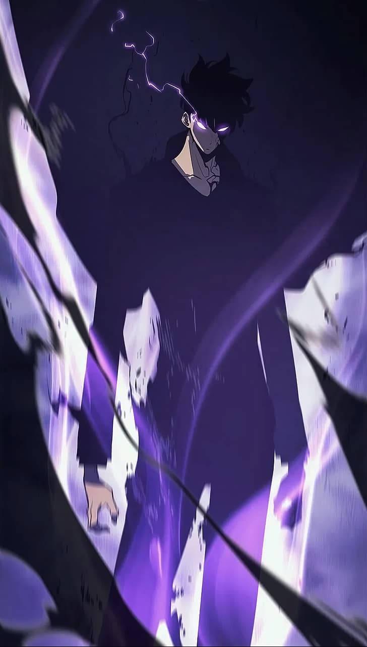 Solo Leveling Jin-Woo Purple — 728x1281 wallpaper