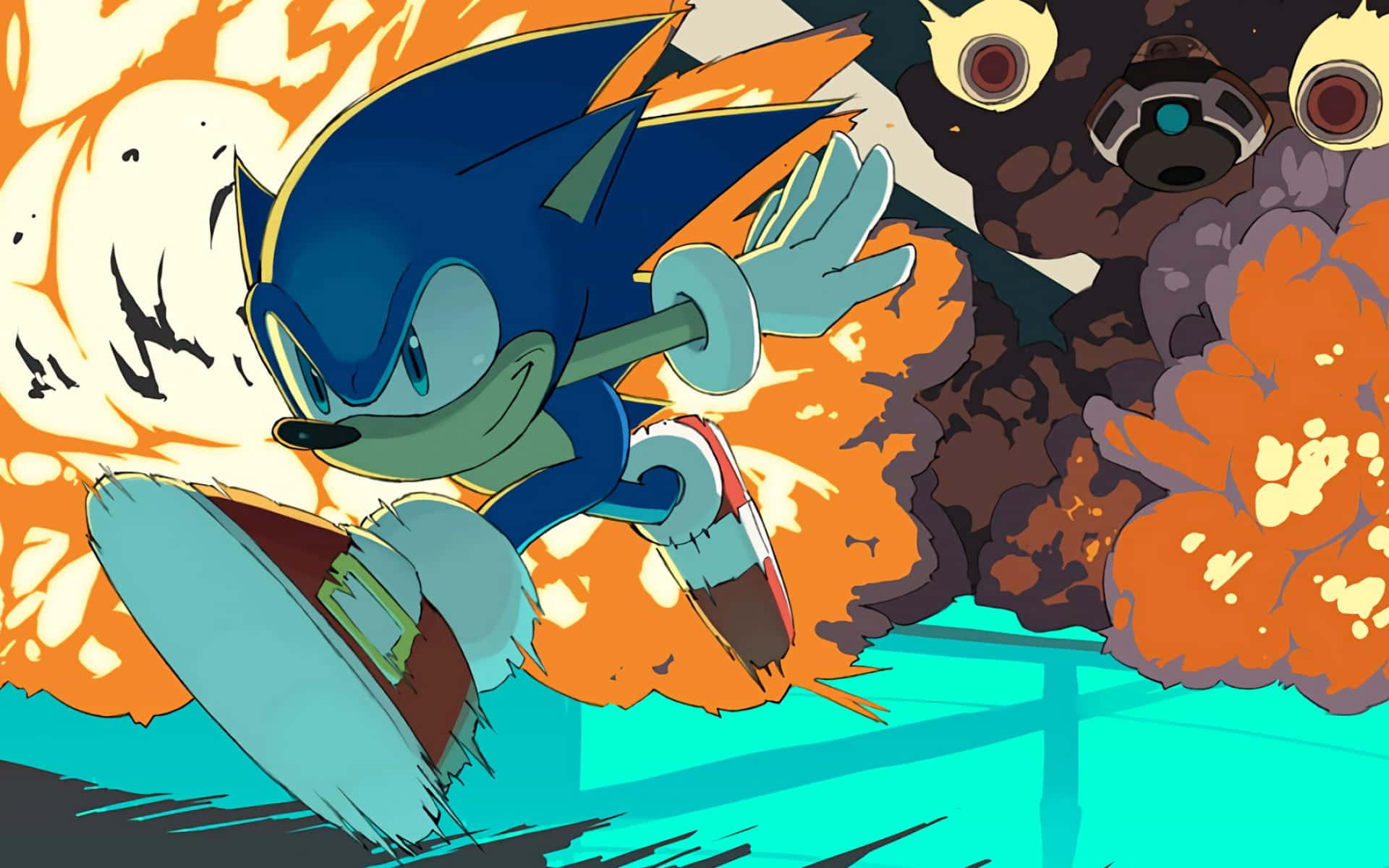 Sonic background — 1920x1200 wallpaper