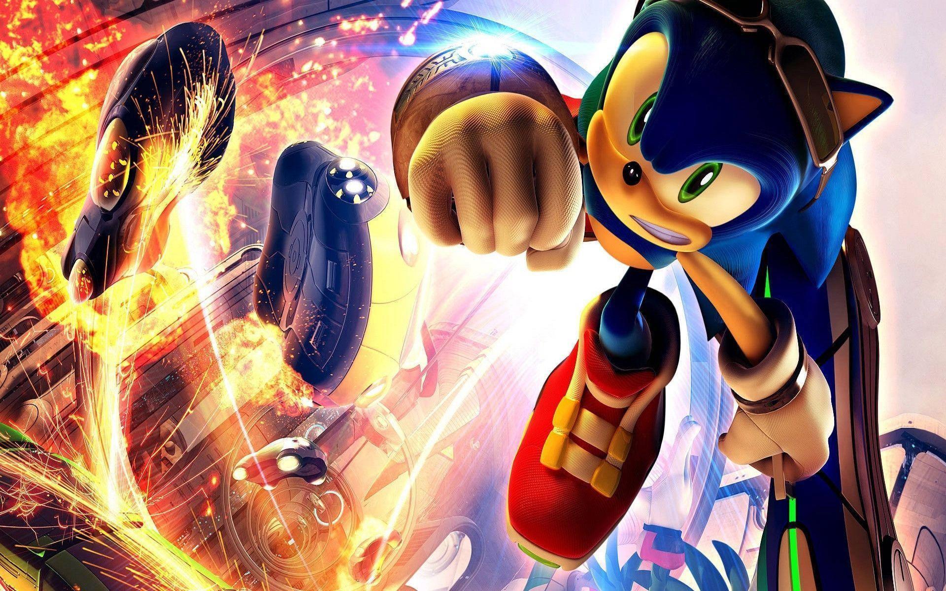 Sonic the Hedgehog Blasts Through the City! — 1920x1200 wallpaper