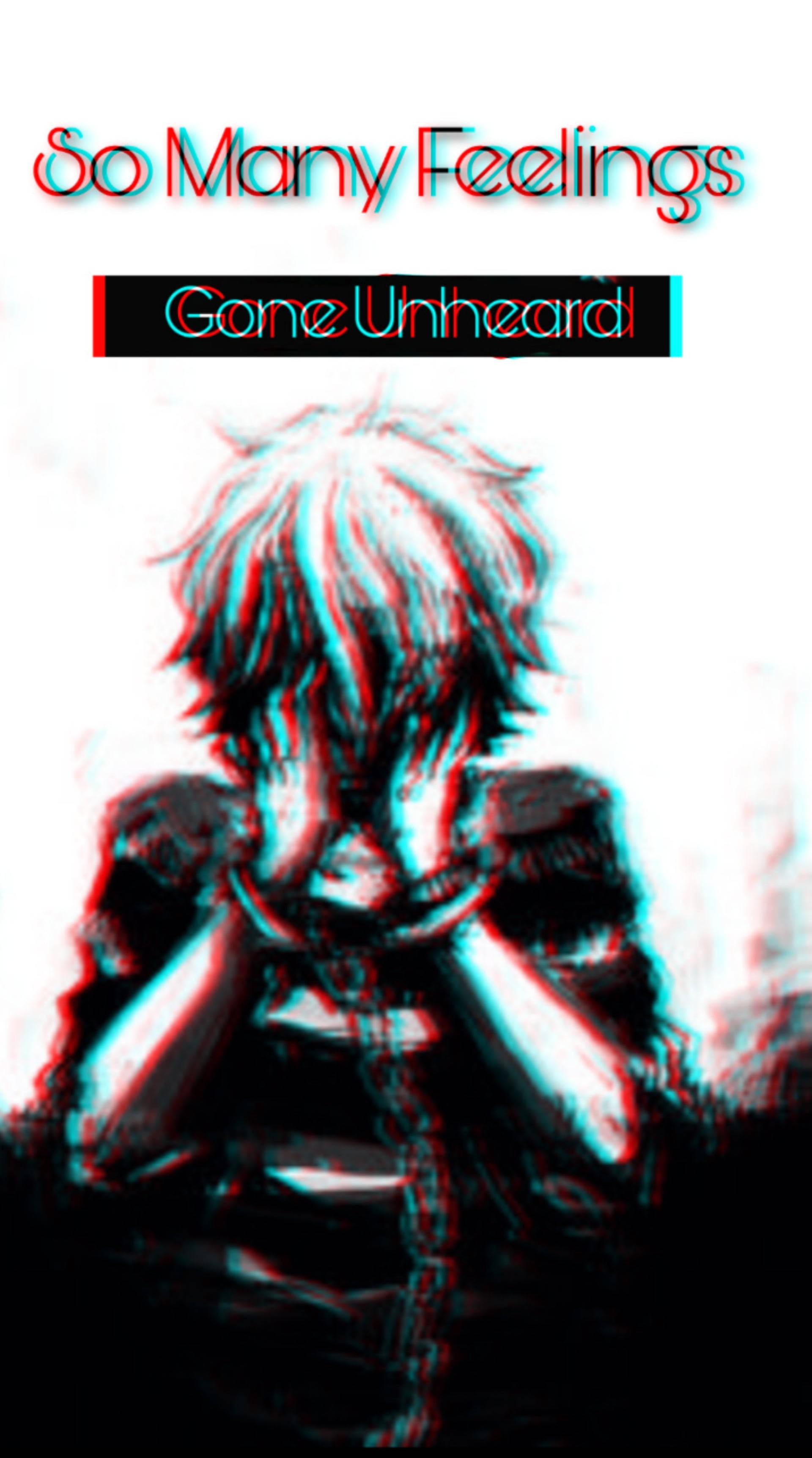 Sorrowful Pen Ink Sad Boy Cartoon Handcuffs — 1920x3448 wallpaper