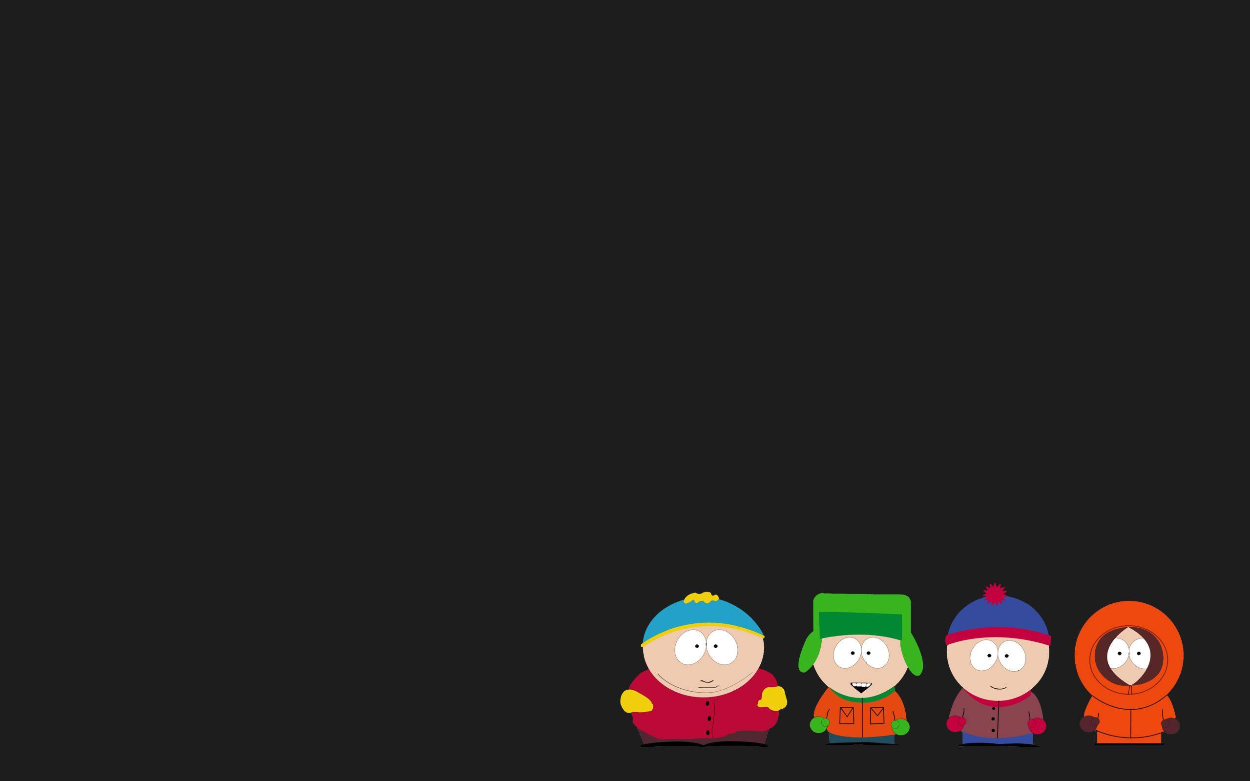 South Park Characters In Gray Background — 2560x1600 wallpaper
