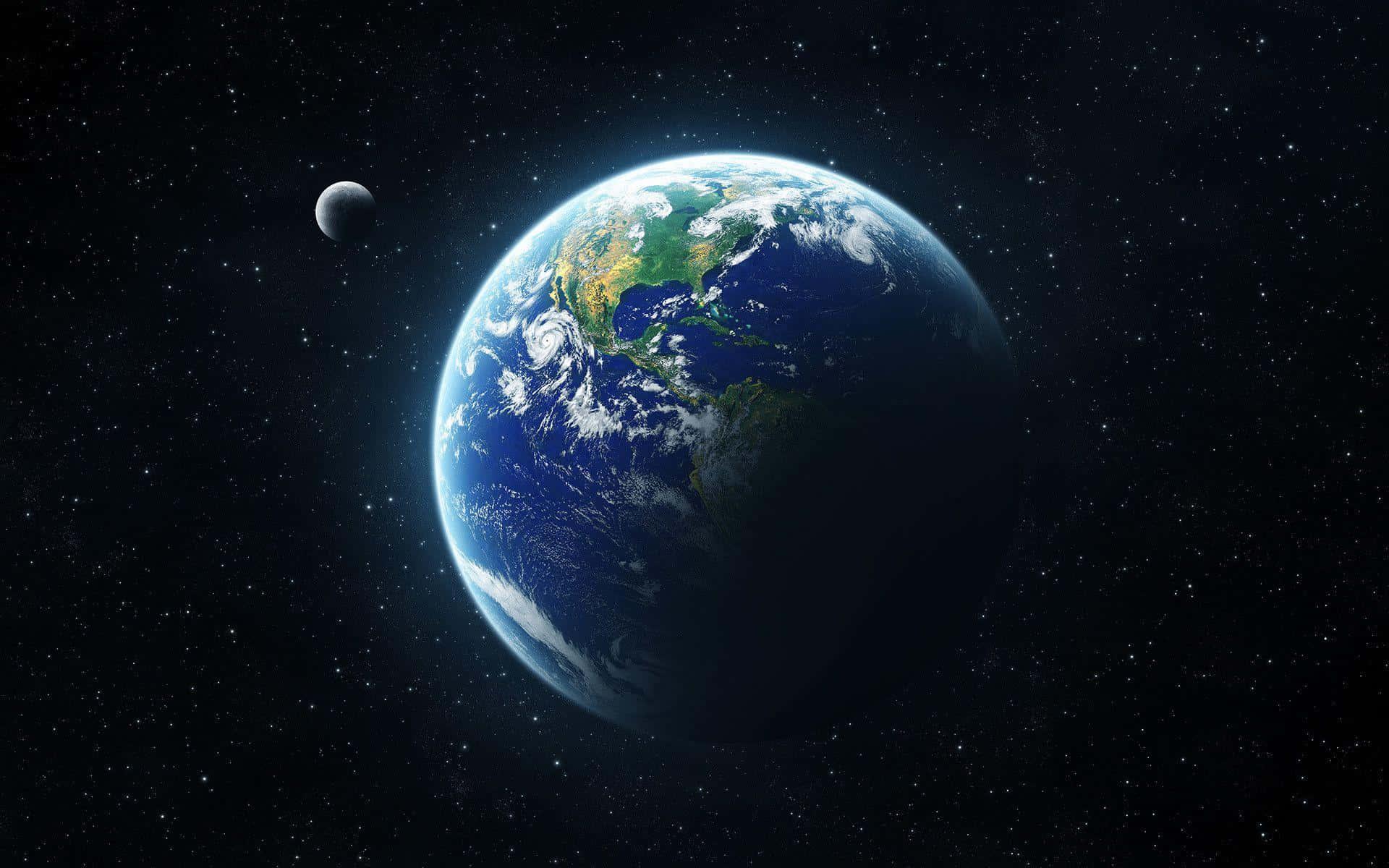 Space Moon And Earth Background — 1920x1200 wallpaper