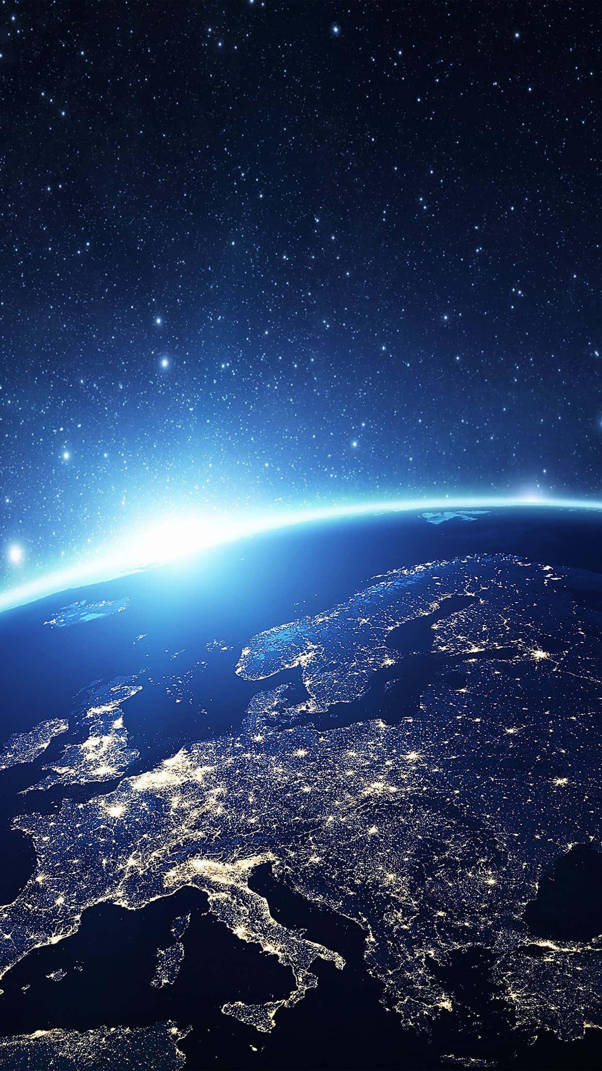 Spectacular view of Earth from the iPhone — 1242x2208 wallpaper