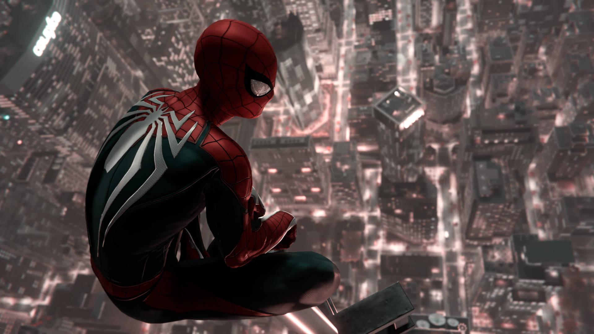 Spider Man Above New York — 1920x1080 wallpaper