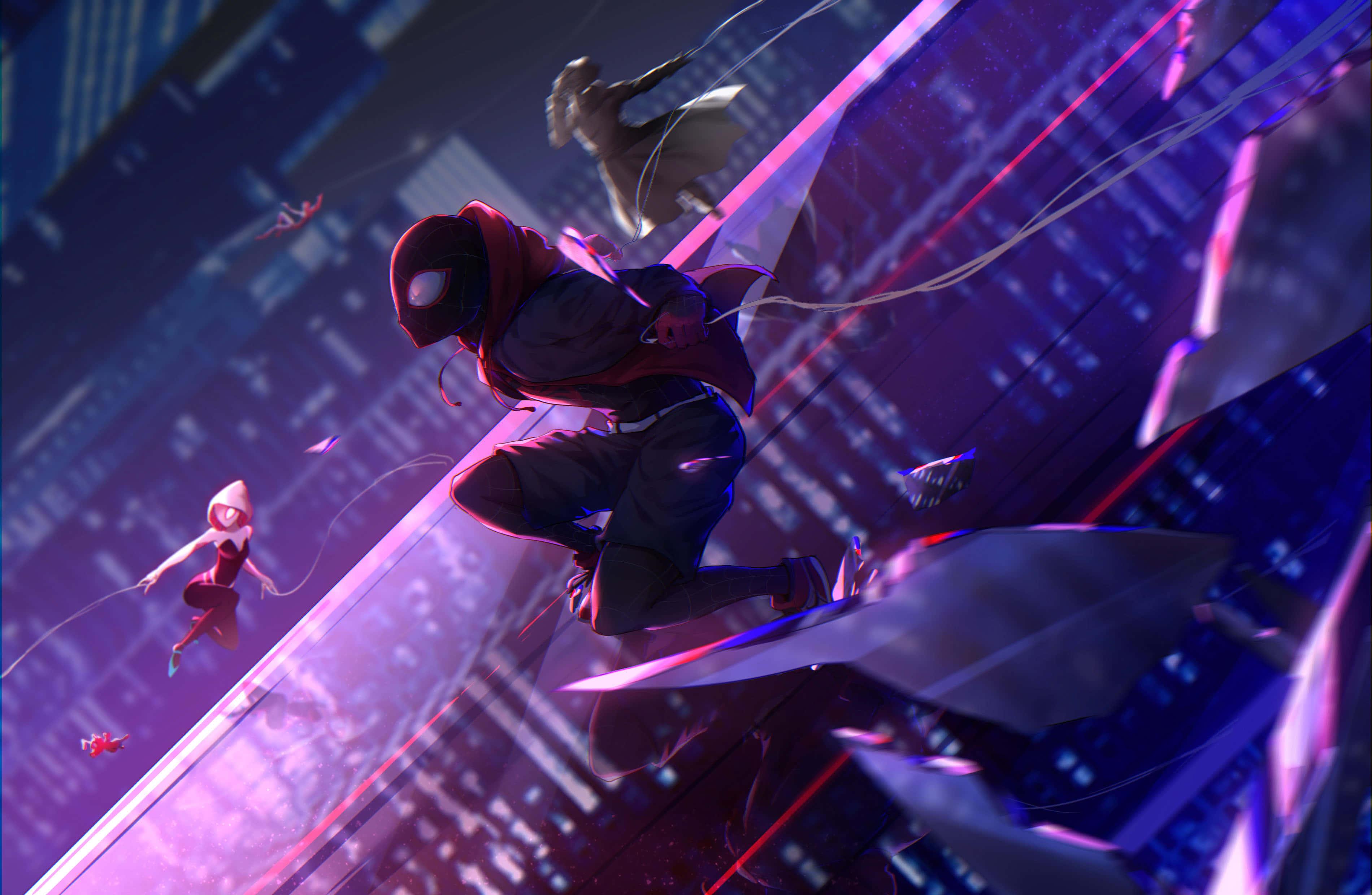 Spider Man Aesthetic In A fight — 3800x2480 wallpaper