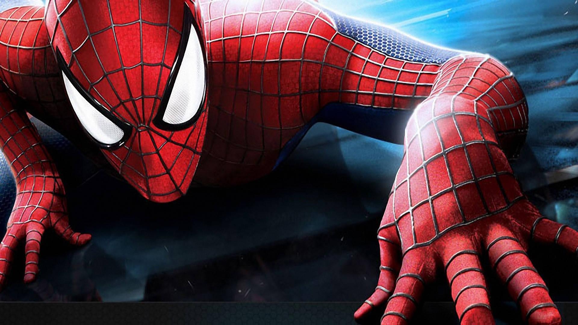 Spider Man Climbing Up A Window — 1920x1080 wallpaper