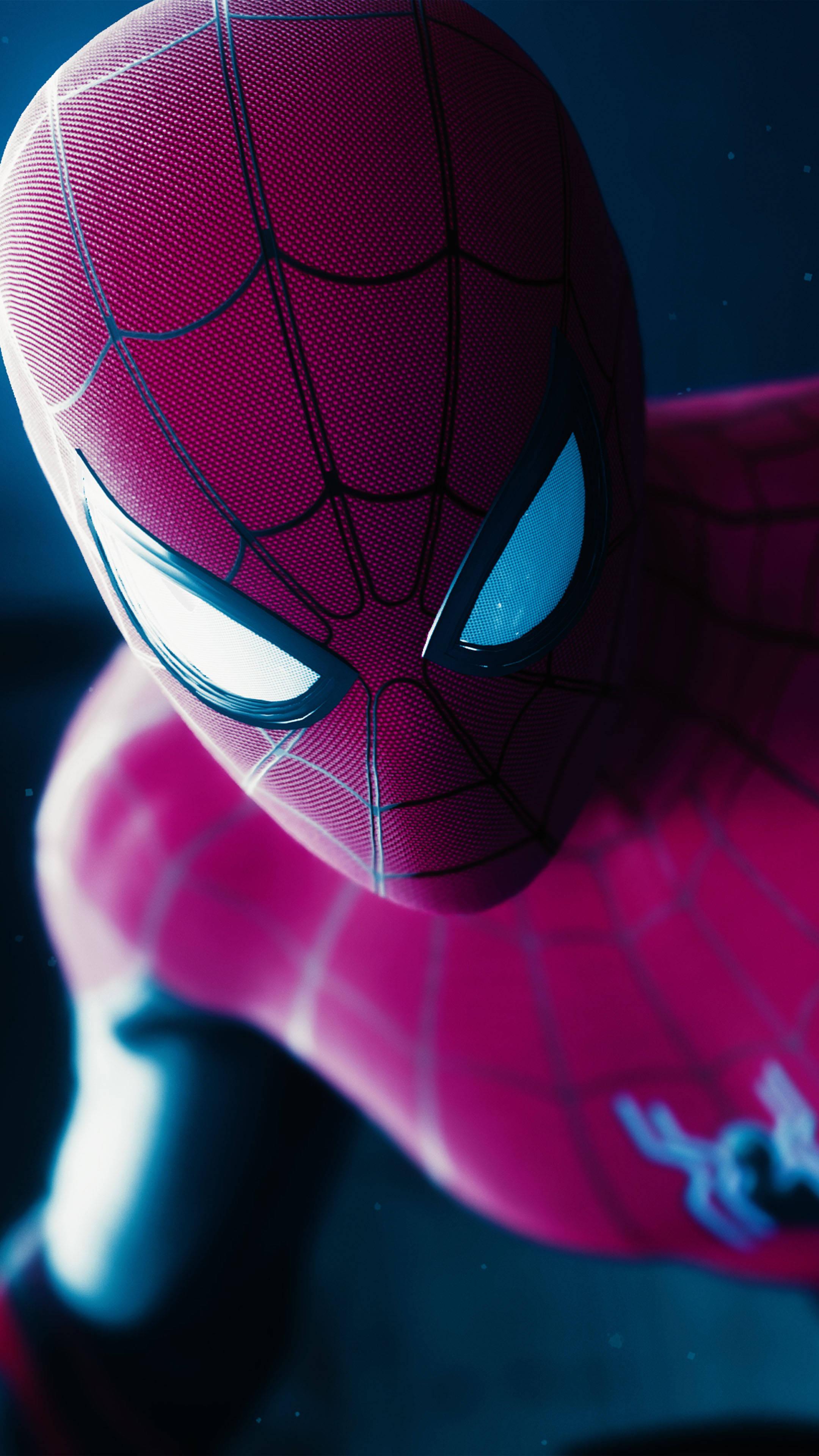 Spider Man Close Up Mobile — 2160x3840 wallpaper