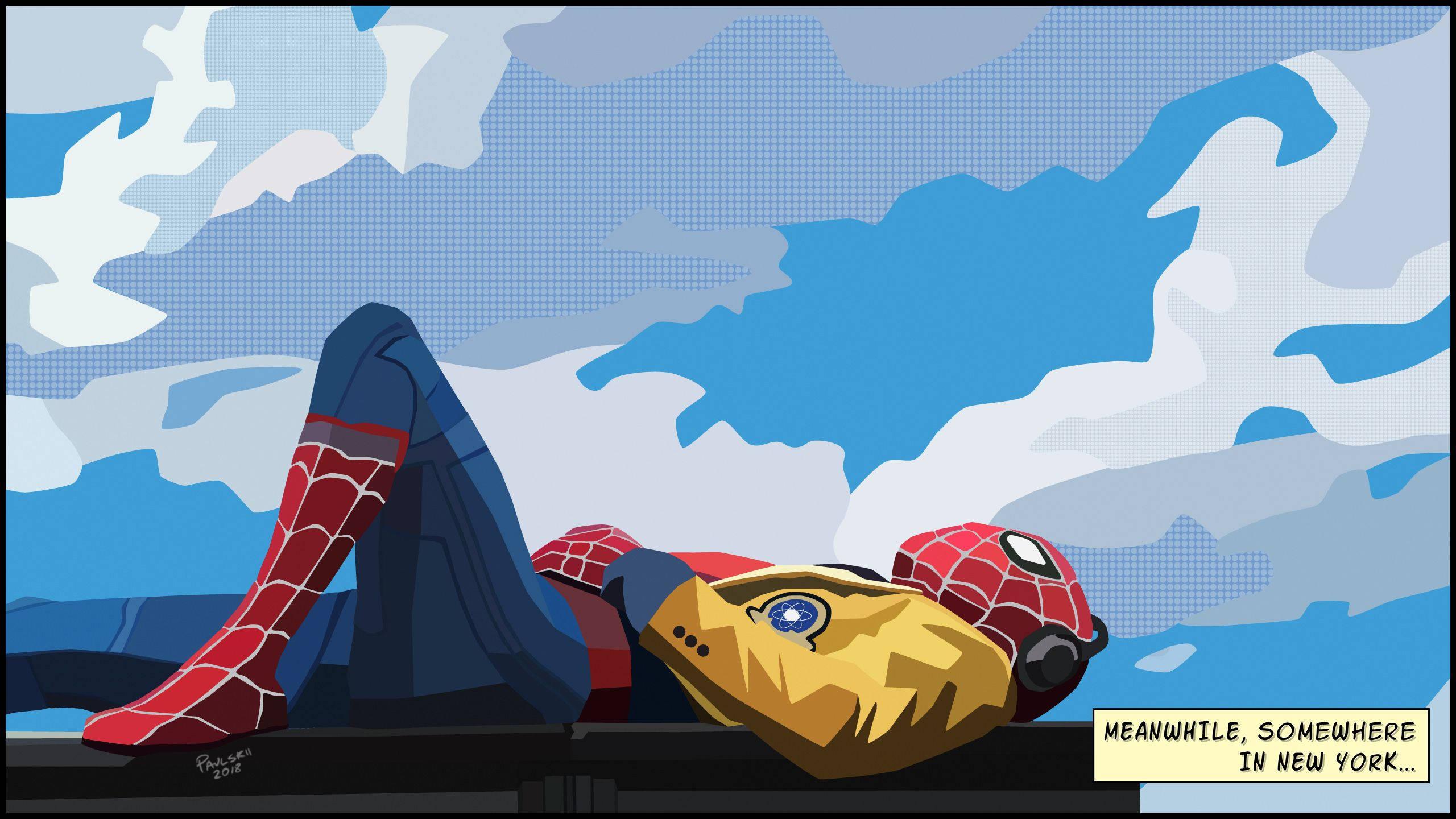 Spider Man Homecoming Animated — 2560x1440 wallpaper