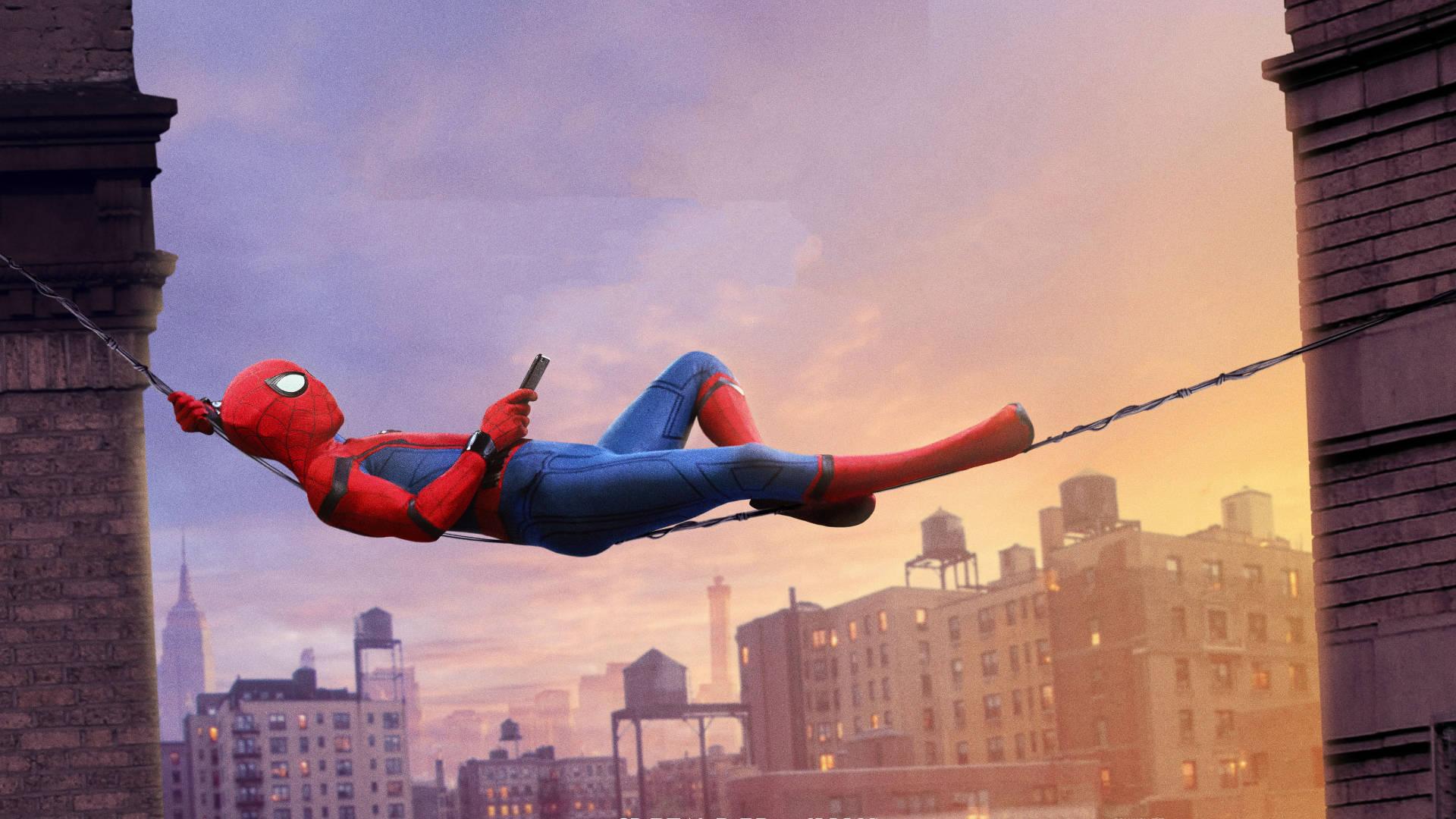 Spider Man In A Swing — 1920x1080 wallpaper