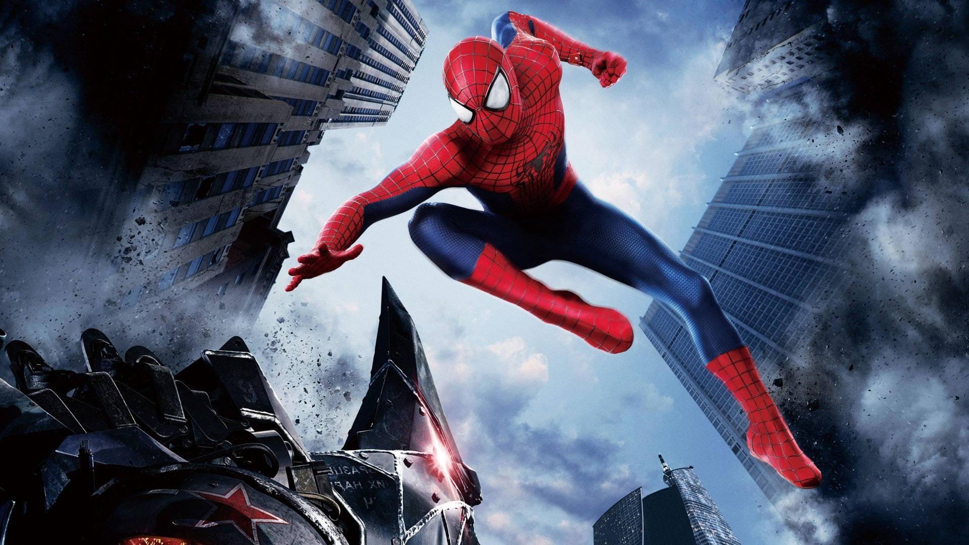 Spider Man In The Air 4k — 1920x1080 wallpaper