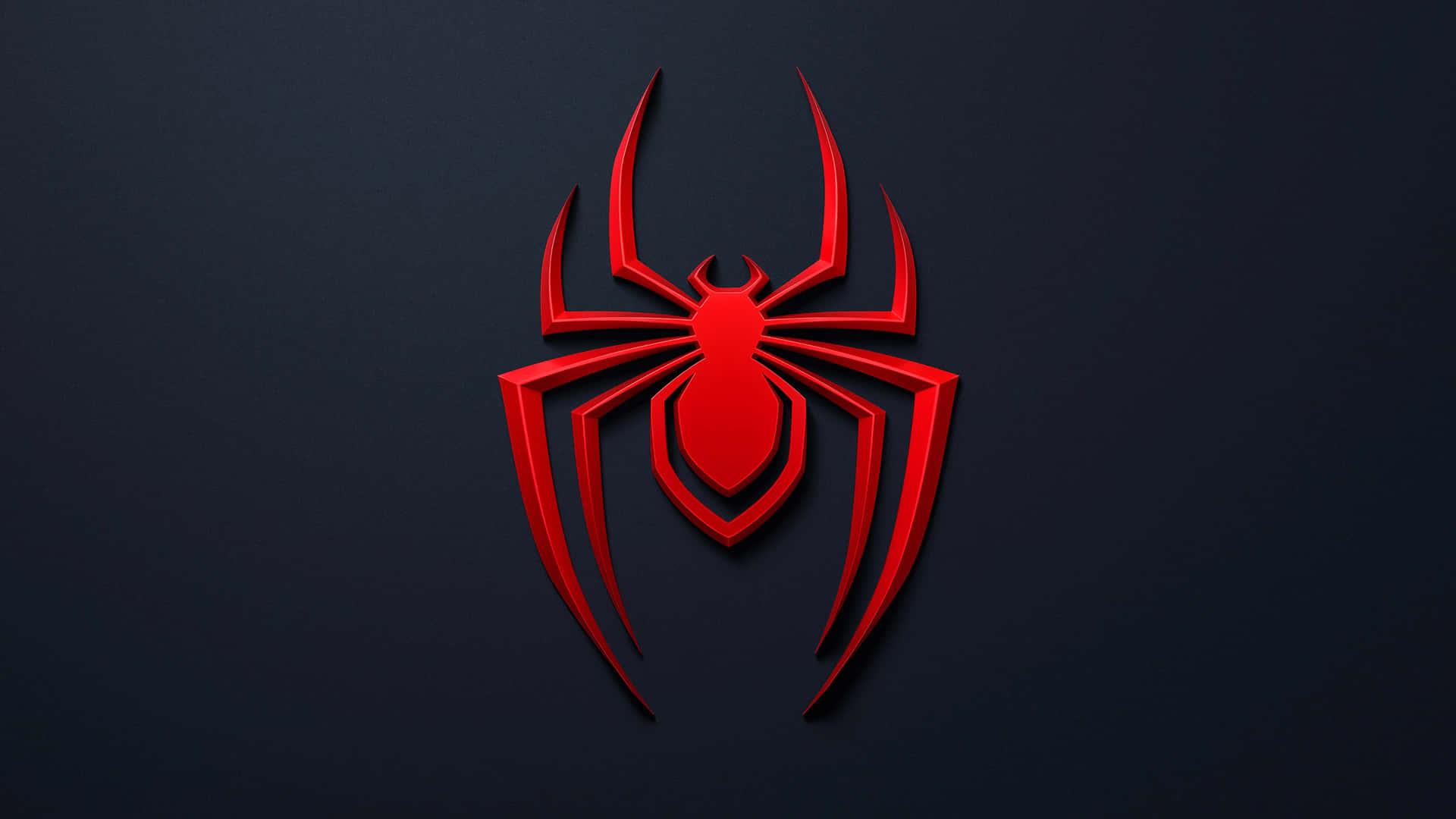 spider - man logo on a dark background — 1920x1080 wallpaper