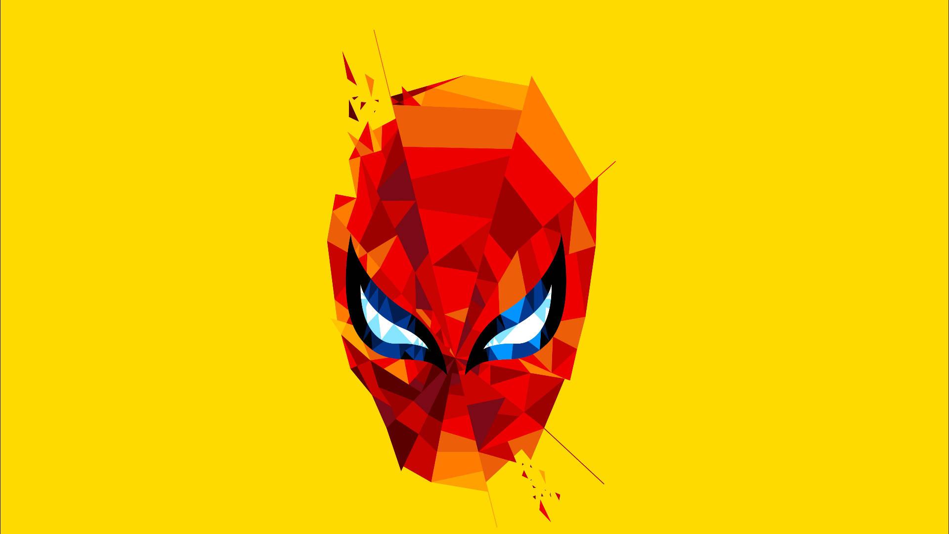 Spider Man Mask Artistic Mosaic — 1920x1080 wallpaper