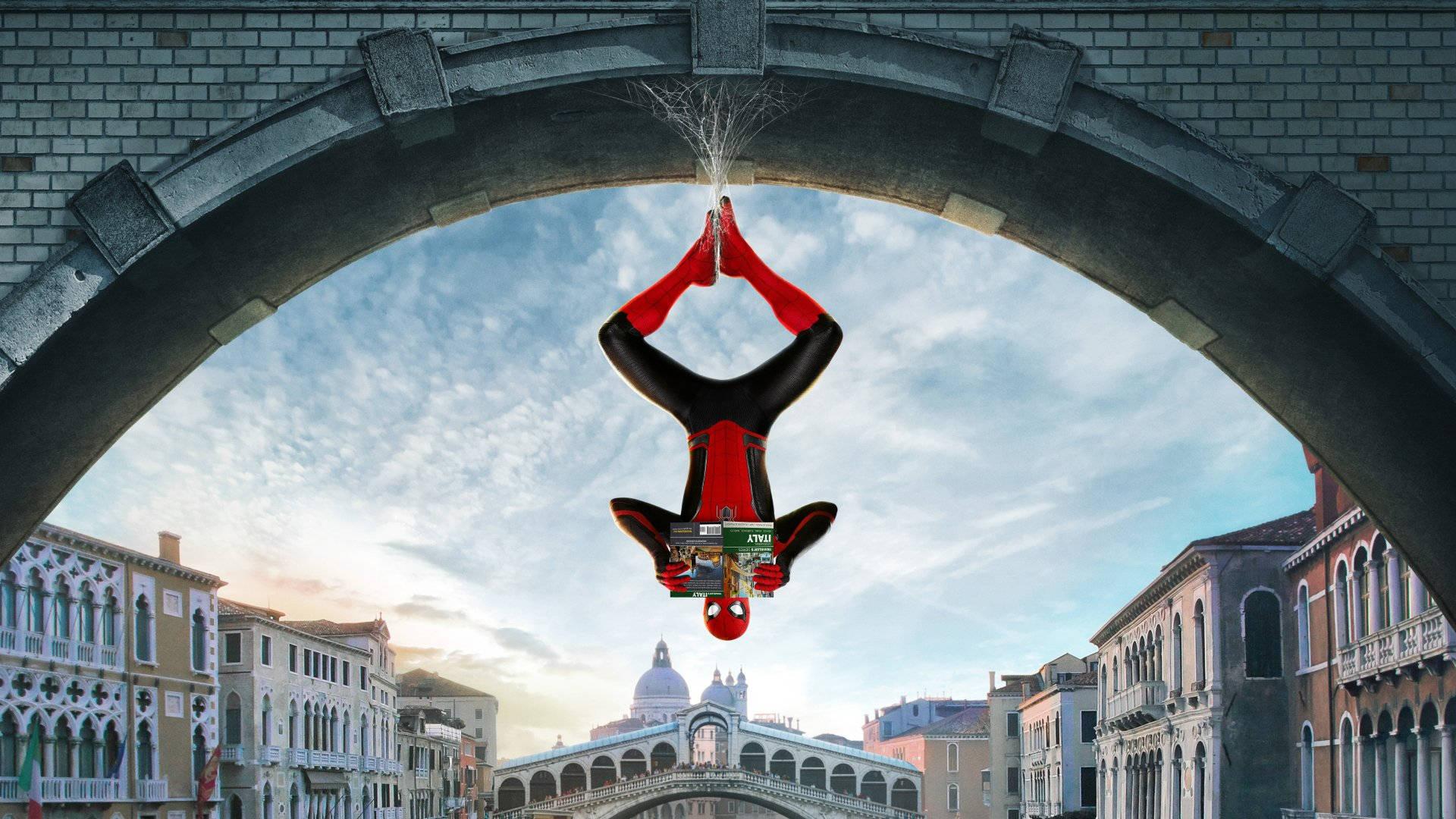 Spider Man Reading Book 4k — 1920x1080 wallpaper