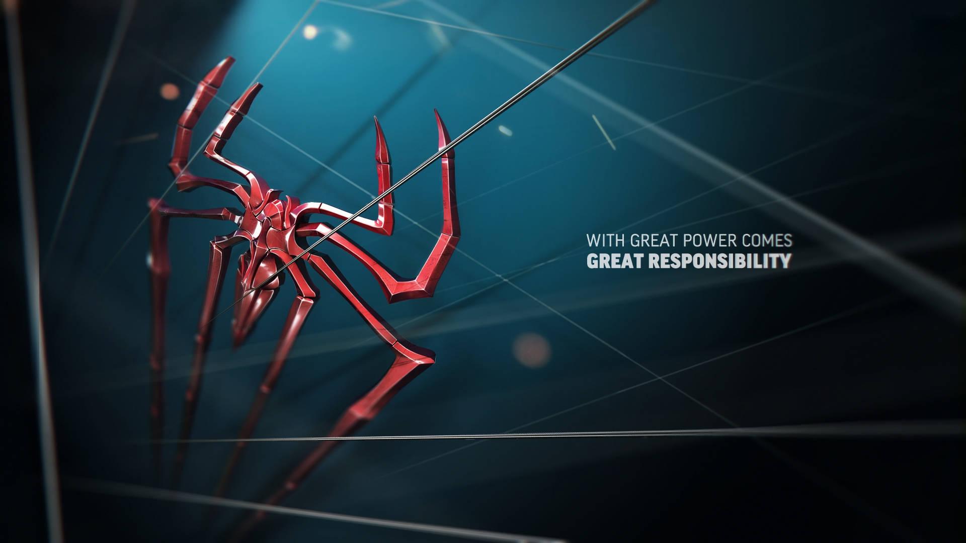 Spider Man Red Logo 4k — 1920x1080 wallpaper