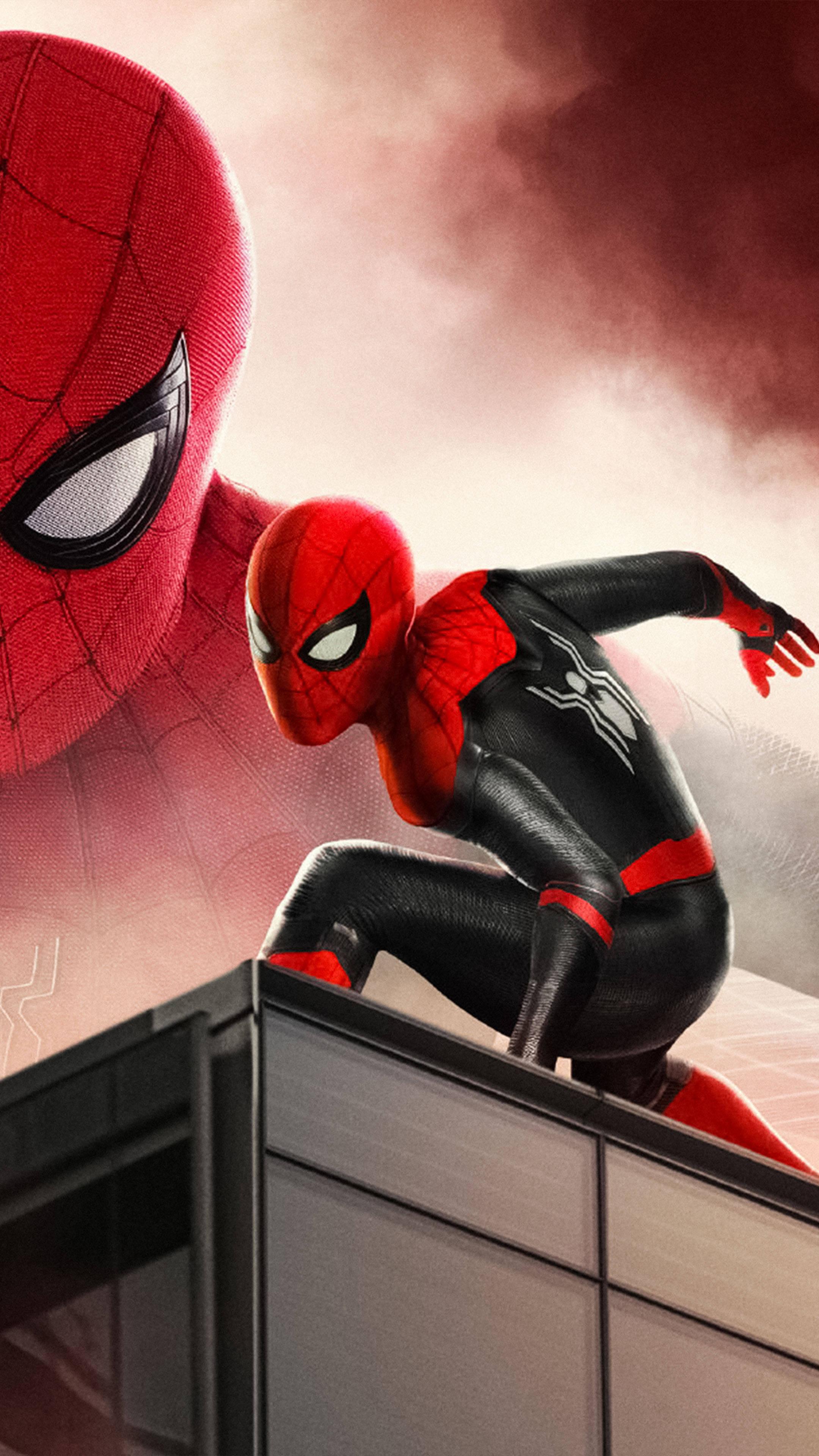 Spider Man Rooftop Mobile — 2160x3840 wallpaper