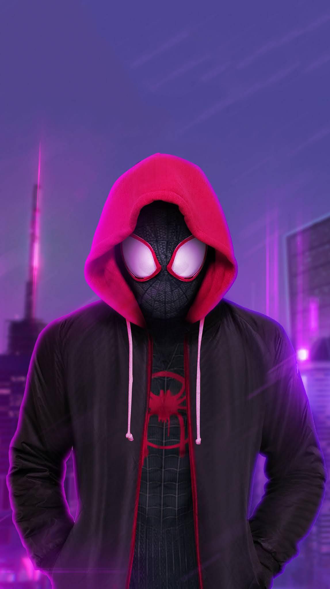 Spider Man Showcasing Power in Vibrant 4K — 1147x2048 wallpaper