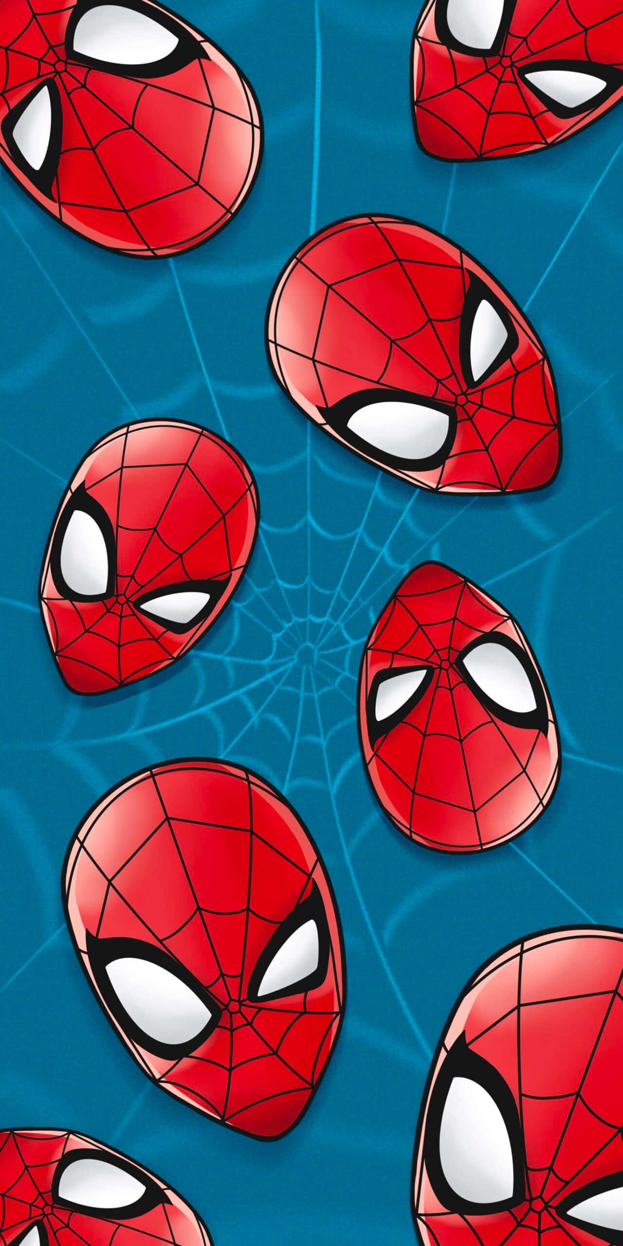 Spiderman arachnid flying in the night sky