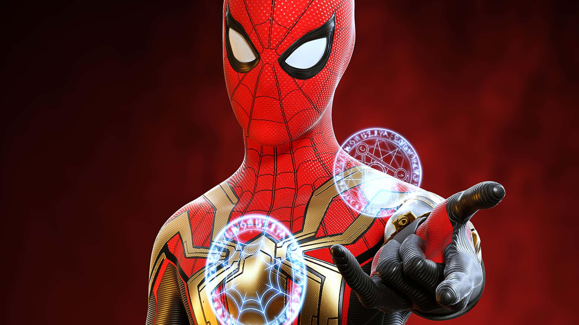 Spiderman Superhero Dark Red Background — 1920x1080 wallpaper