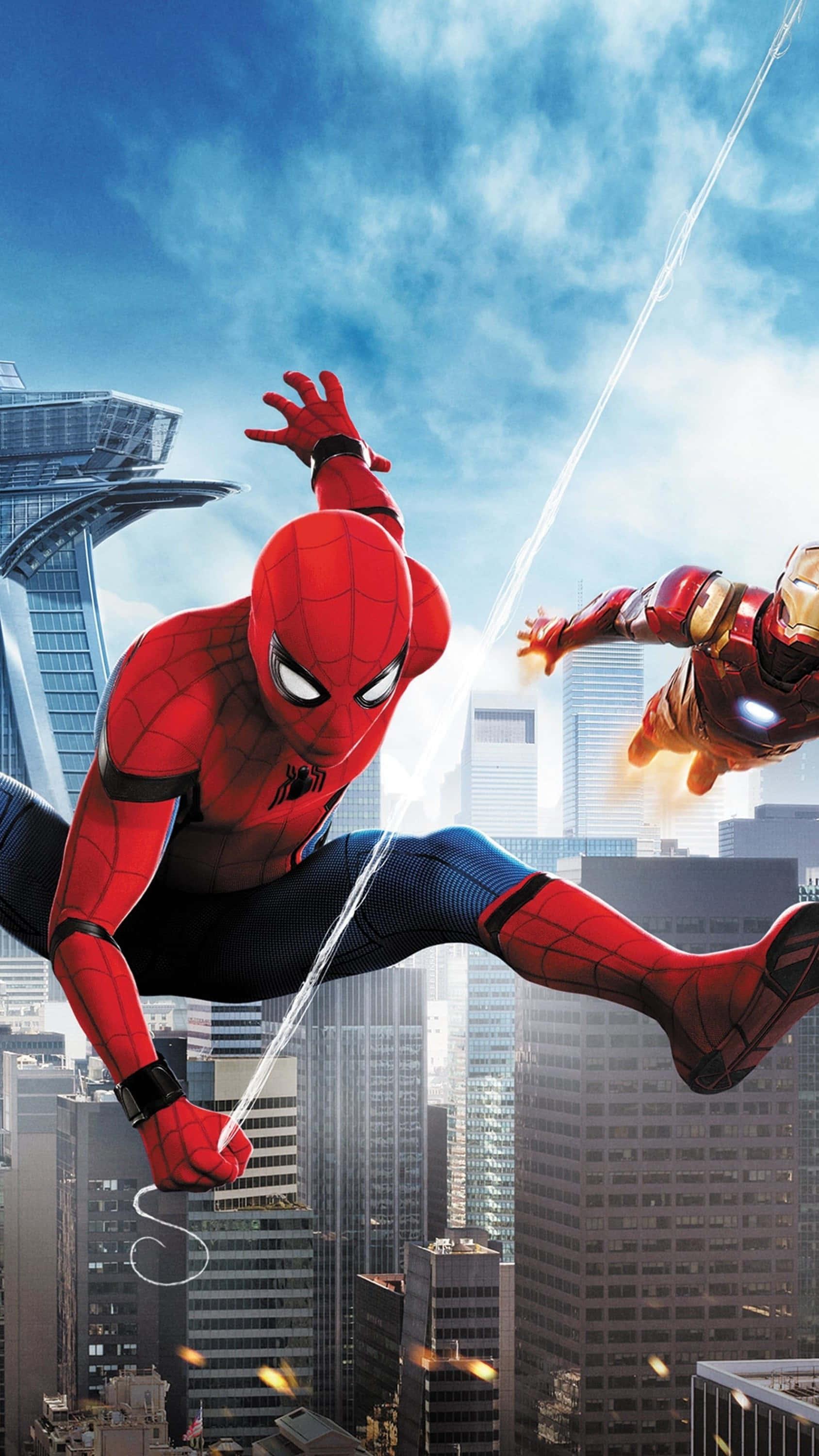 Spiderman takes to the streets of New York City