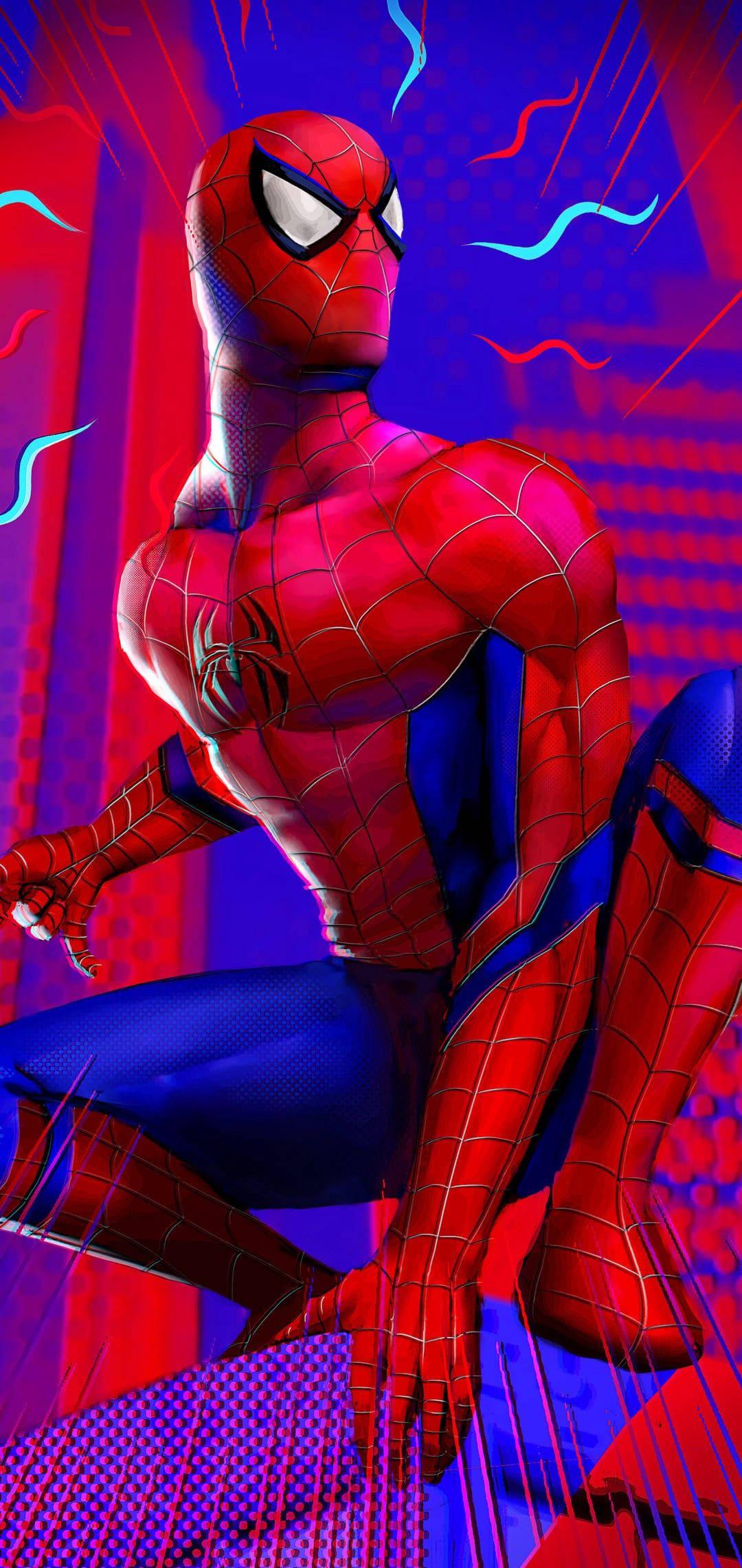 Spiderman taking a break from saving the world