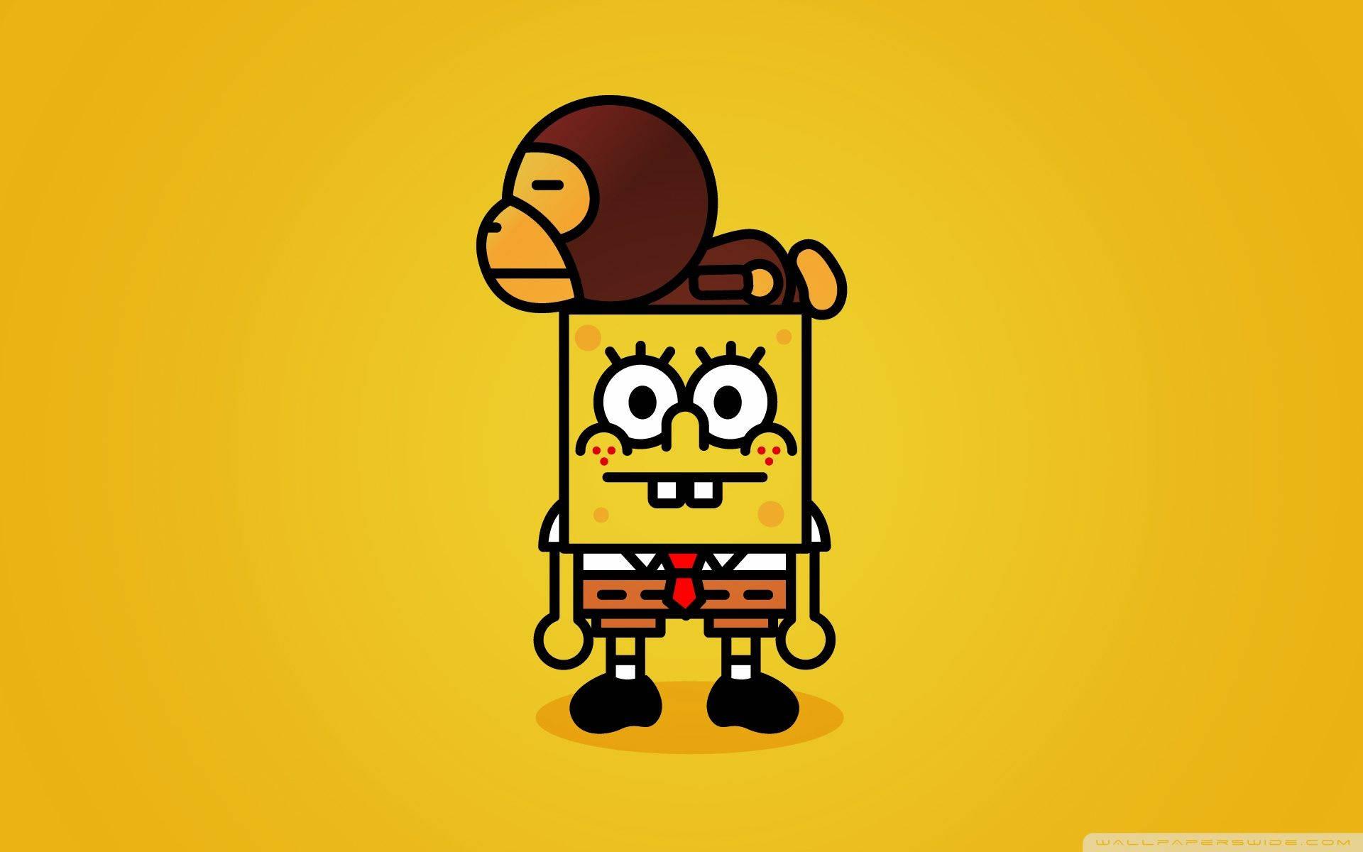 Spongebob and Patrick Enjoy a Day at the Beach — 1920x1200 wallpaper
