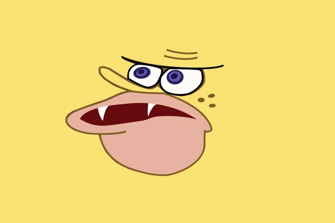 SpongeBob enjoying a day out in his prehistoric gear — 1095x730 wallpaper