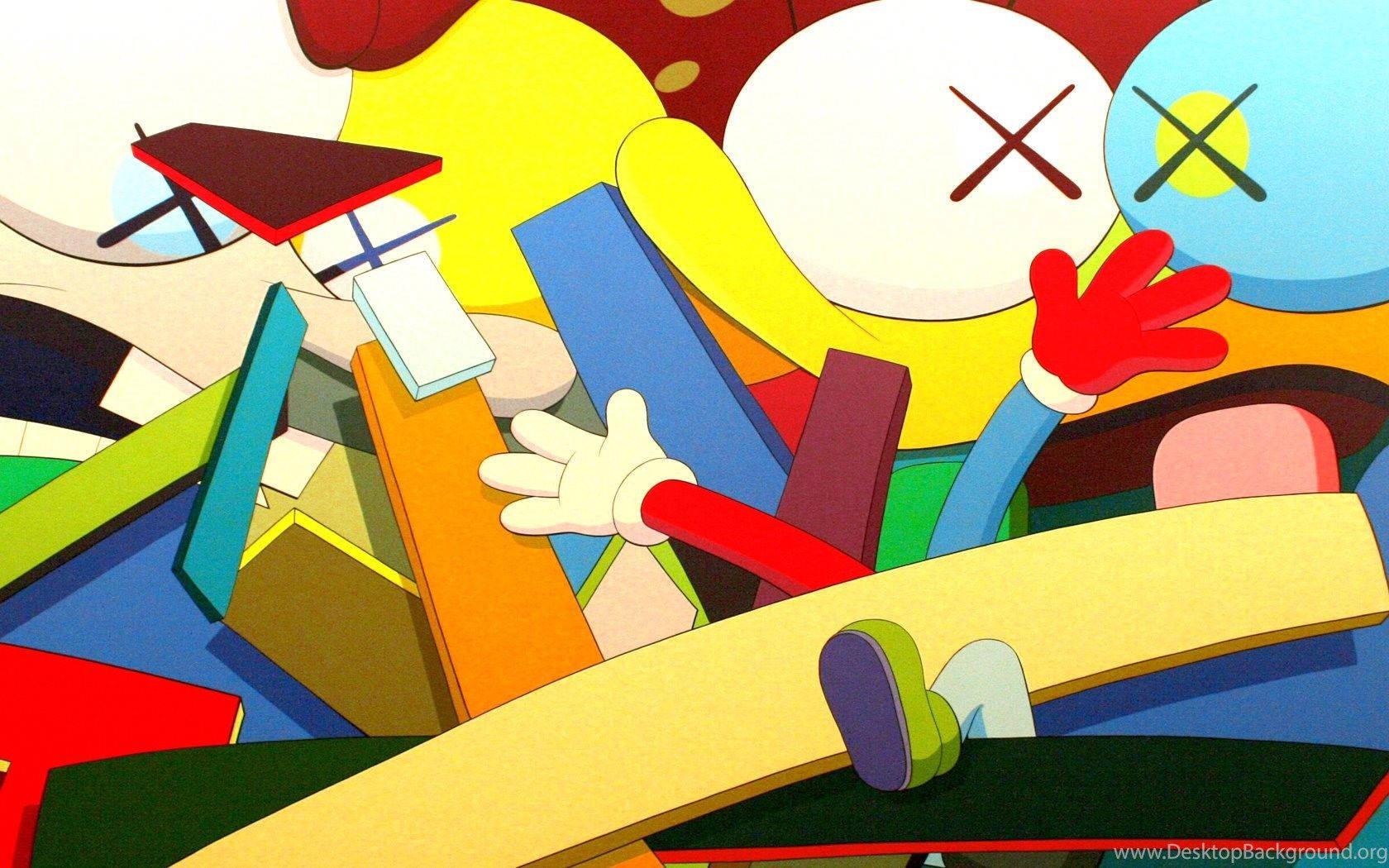 Spongebob Kaws Edition 2D — 1680x1050 wallpaper