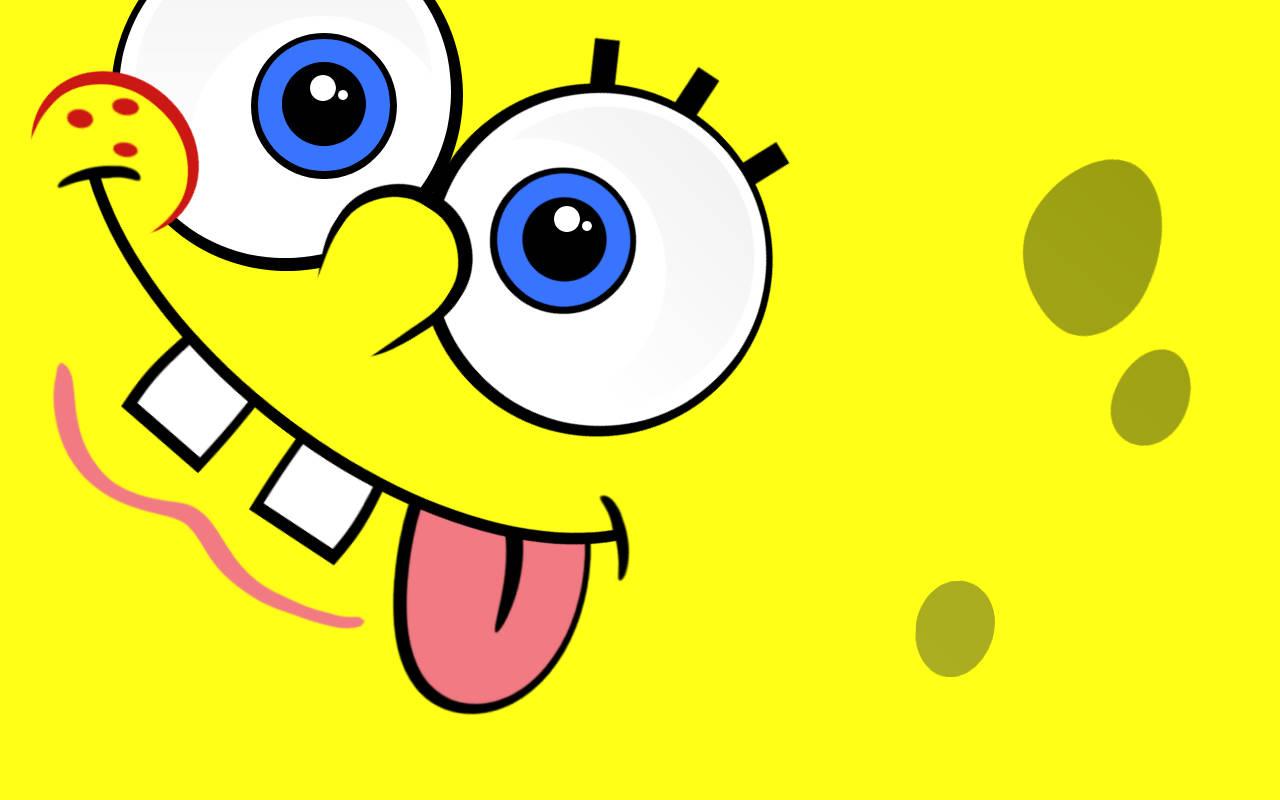 Spongebob Pulling a Wacky Face! — 1280x800 wallpaper