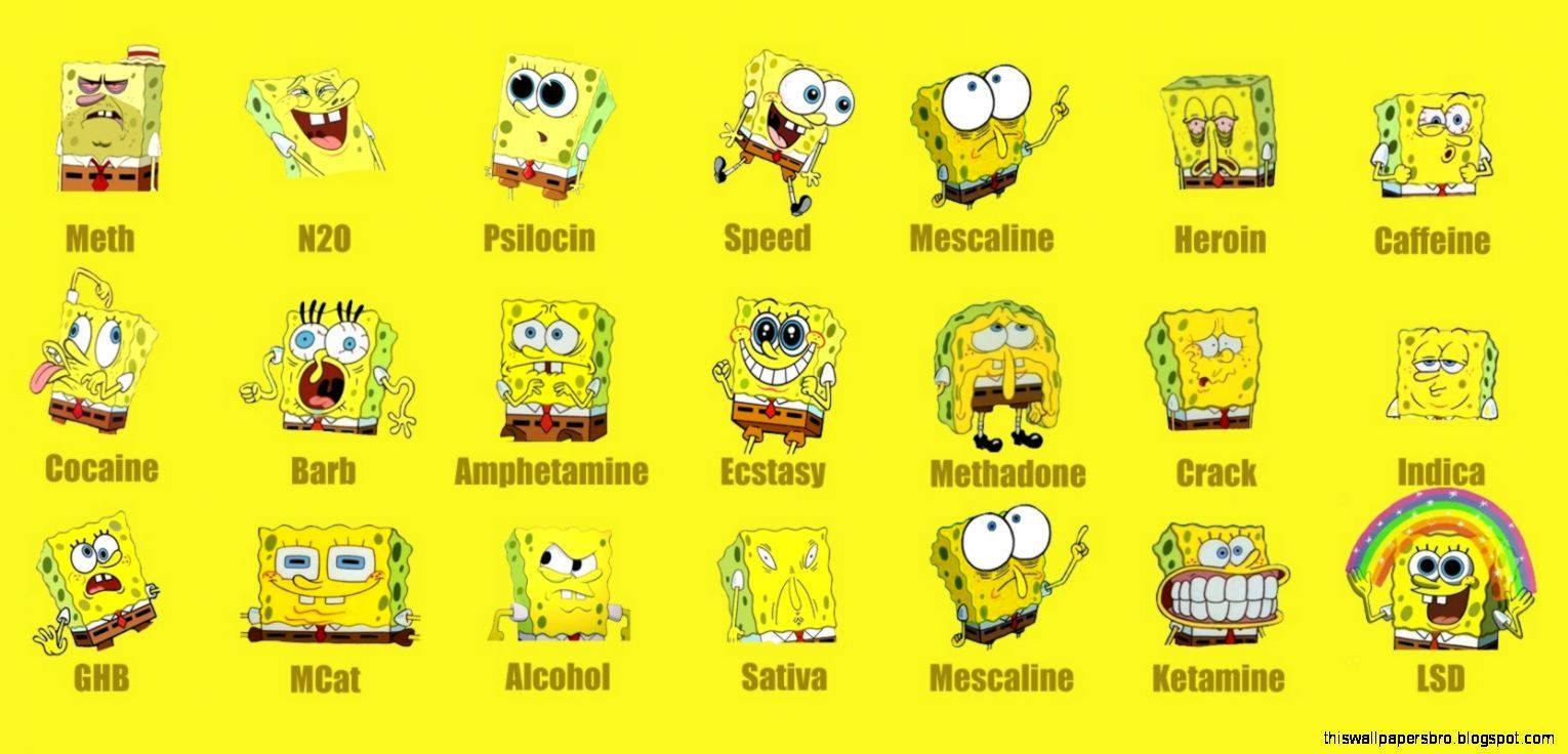 Spongebob shows off his range of emotions! — 1530x736 wallpaper