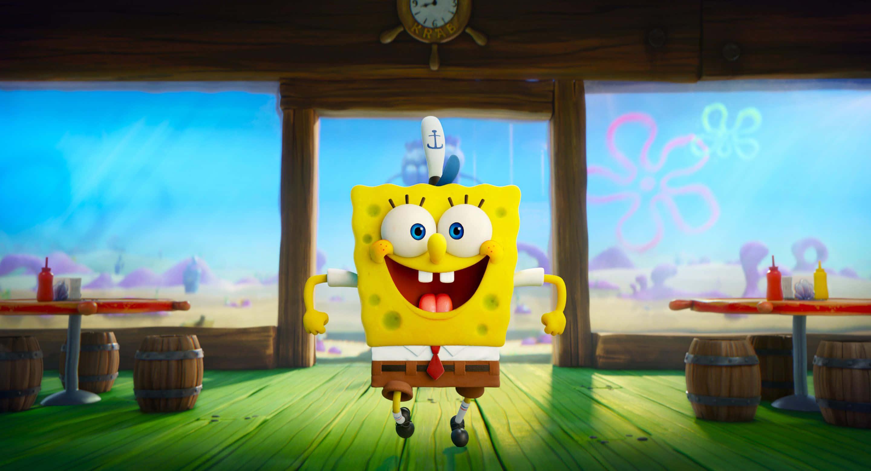 SpongeBob SquarePants 3D At Work Picture — 2880x1557 wallpaper