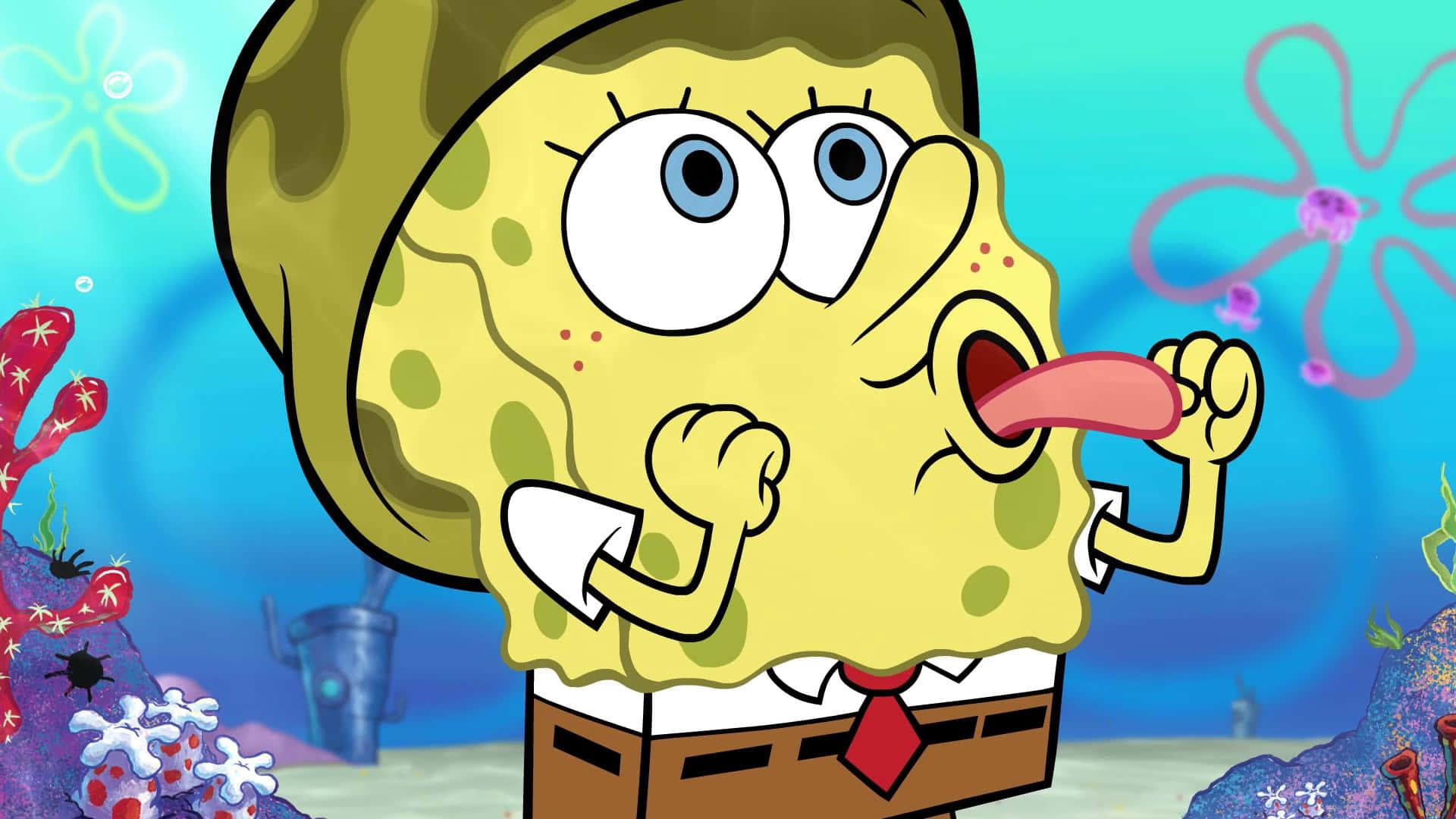 SpongeBob Squarepants In Army Helmet Picture — 1920x1080 wallpaper