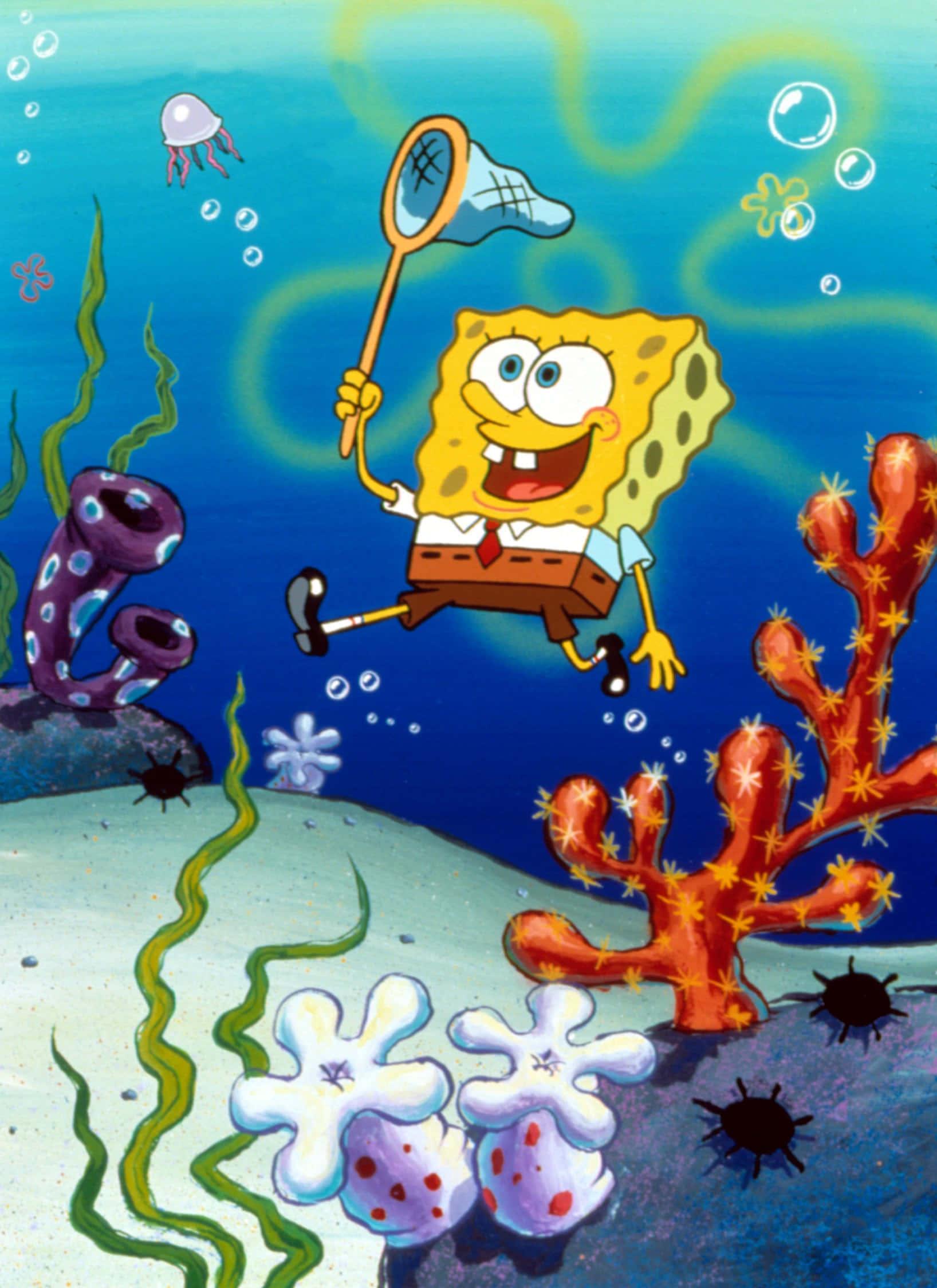 SpongeBob Squarepants Jellyfish Fields Picture — 1636x2248 wallpaper