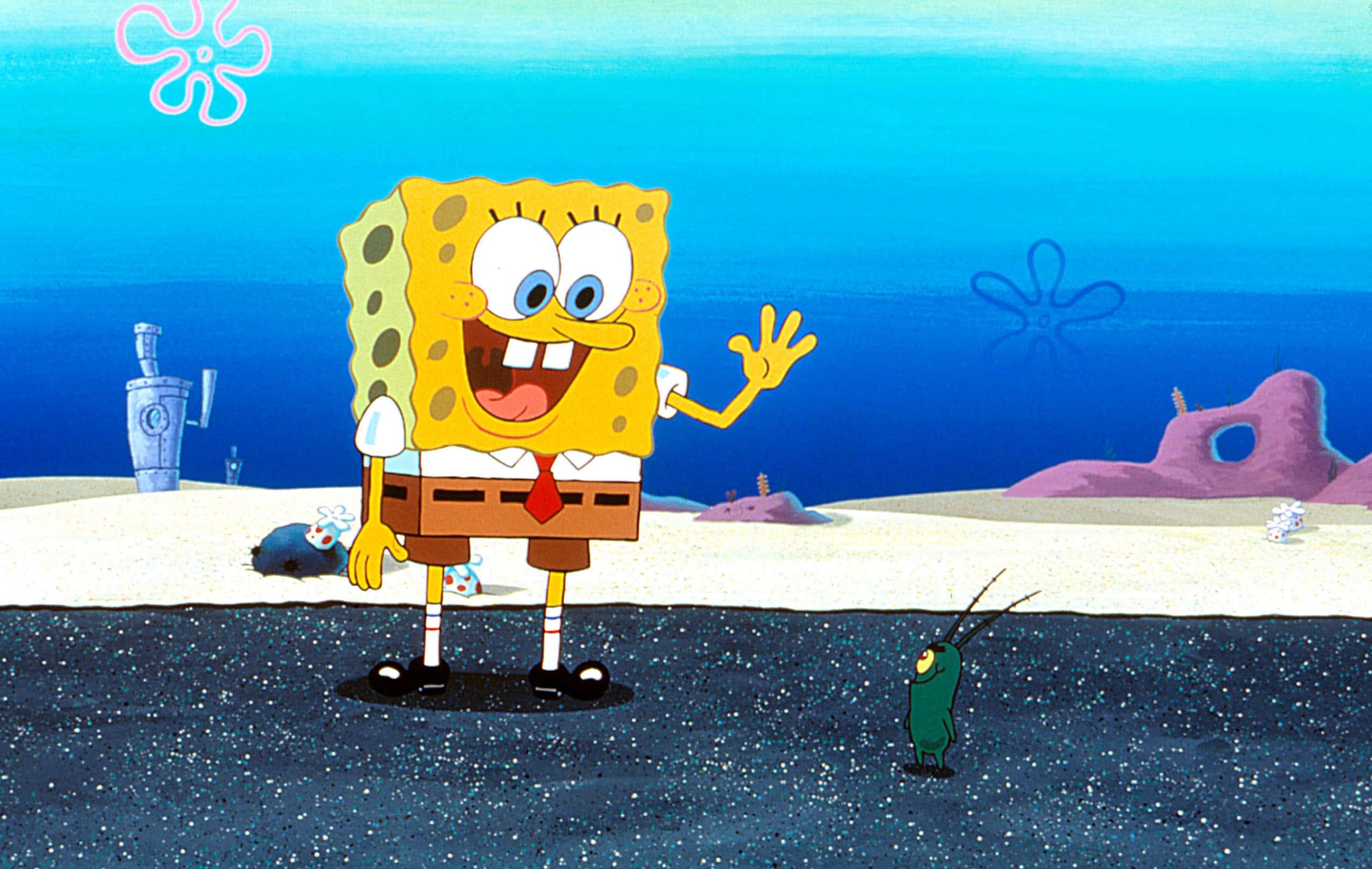SpongeBob SquarePants With Plankton Picture — 2553x1617 wallpaper